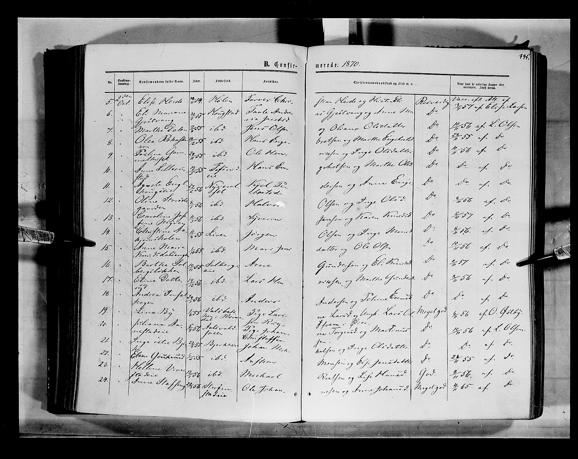 Løten prestekontor, AV/SAH-PREST-022/K/Ka/L0008: Parish register (official) no. 8, 1860-1877, p. 335