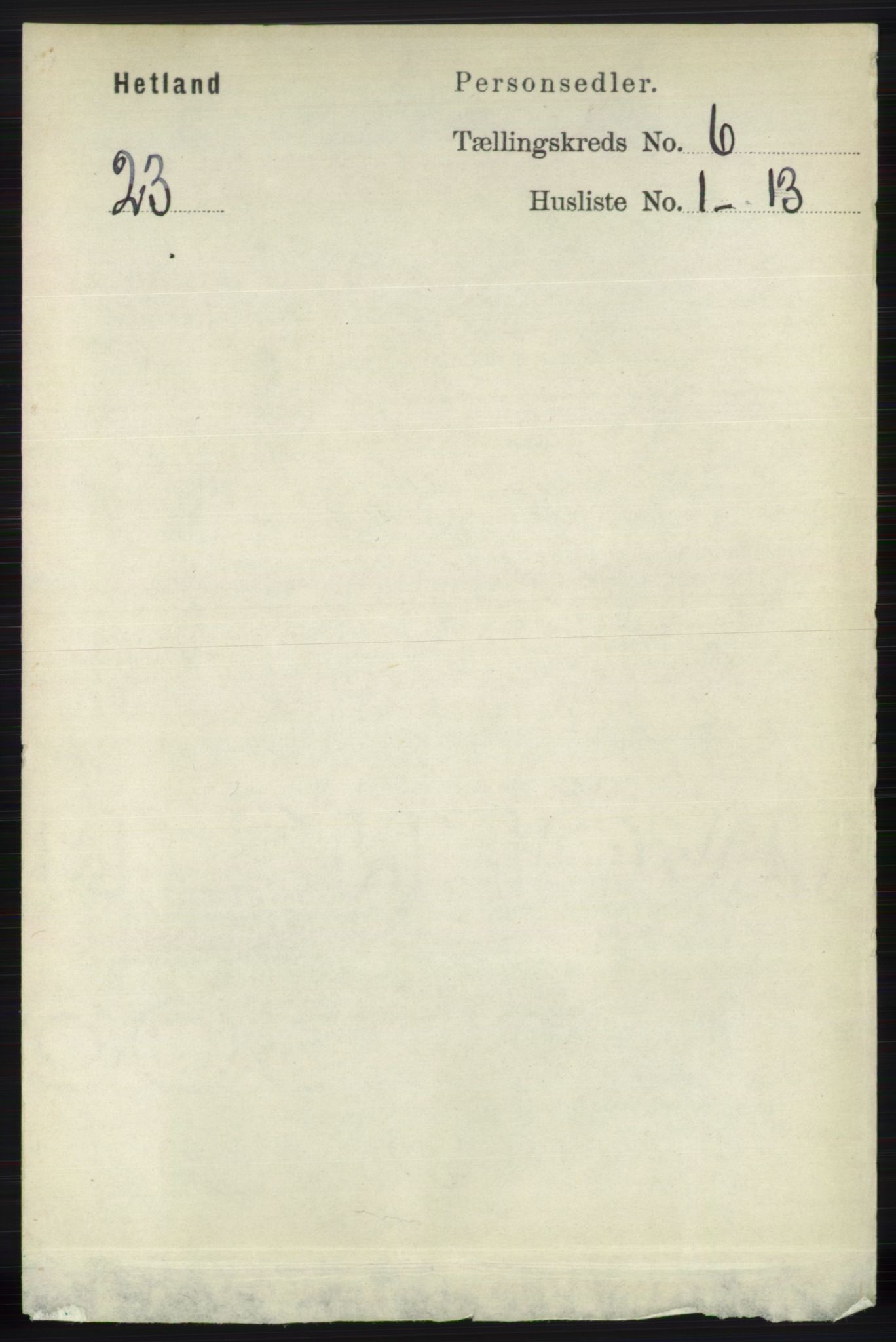 RA, 1891 census for 1126 Hetland, 1891, p. 3394