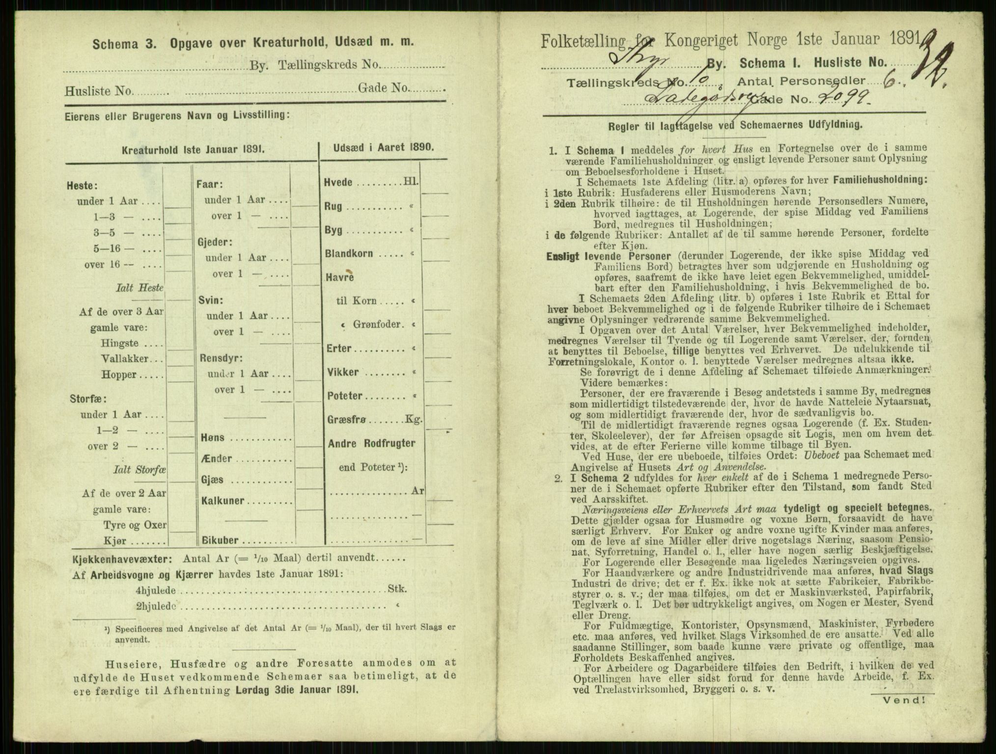 RA, 1891 census for 1103 Stavanger, 1891, p. 1957