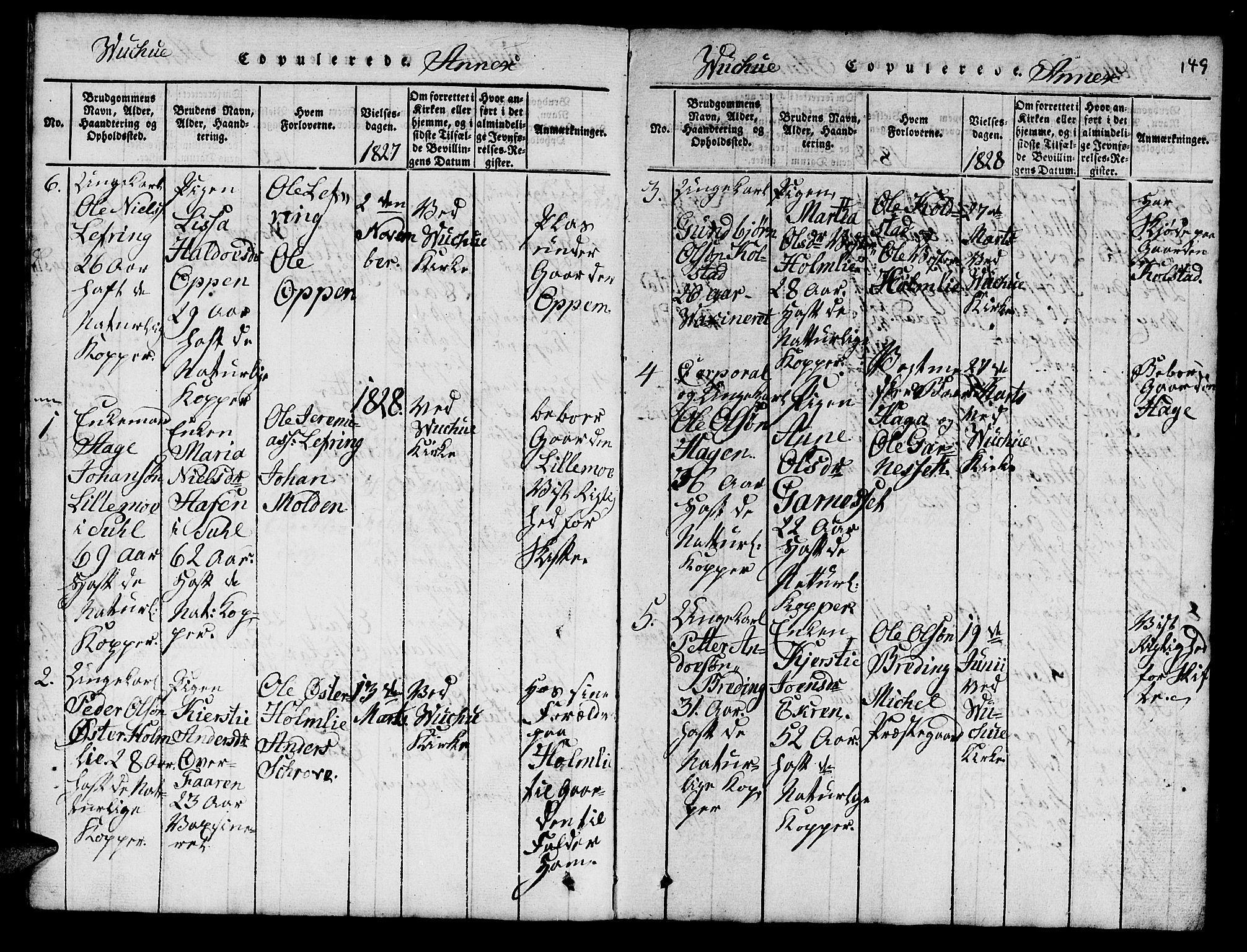 Ministerialprotokoller, klokkerbøker og fødselsregistre - Nord-Trøndelag, SAT/A-1458/724/L0265: Parish register (copy) no. 724C01, 1816-1845, p. 149