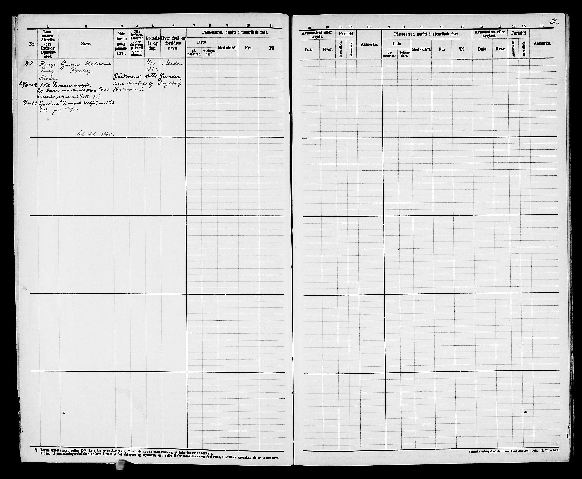 Drammen innrulleringsdistrikt, SAKO/A-781/F/Fd/L0004: Maskinist- og fyrbøterrulle, 1904-1948, p. 6