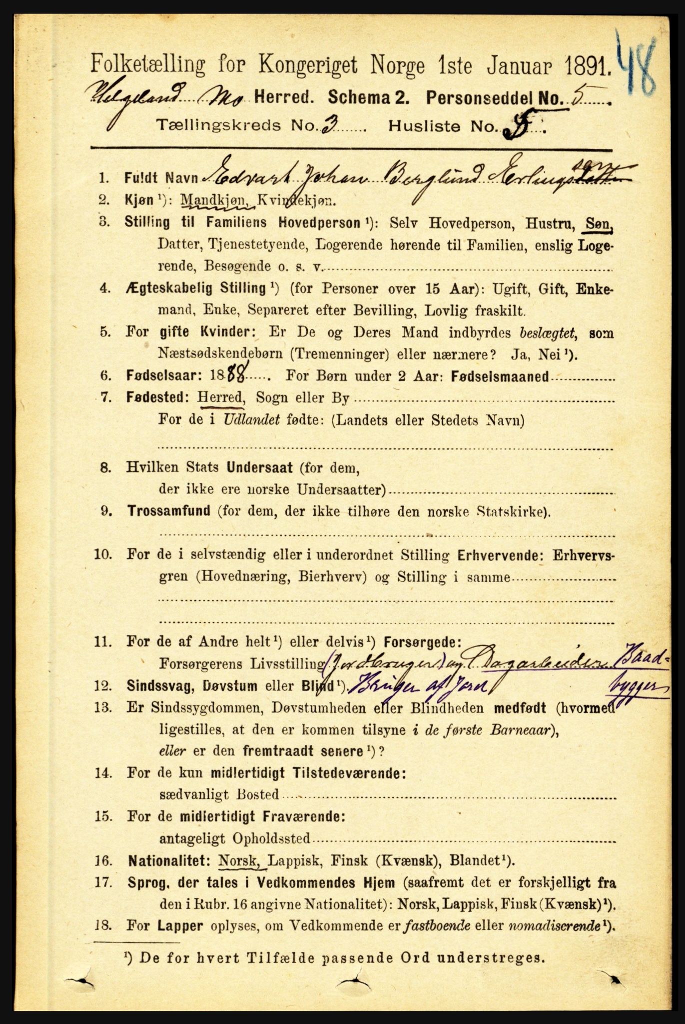 RA, 1891 census for 1833 Mo, 1891, p. 1373