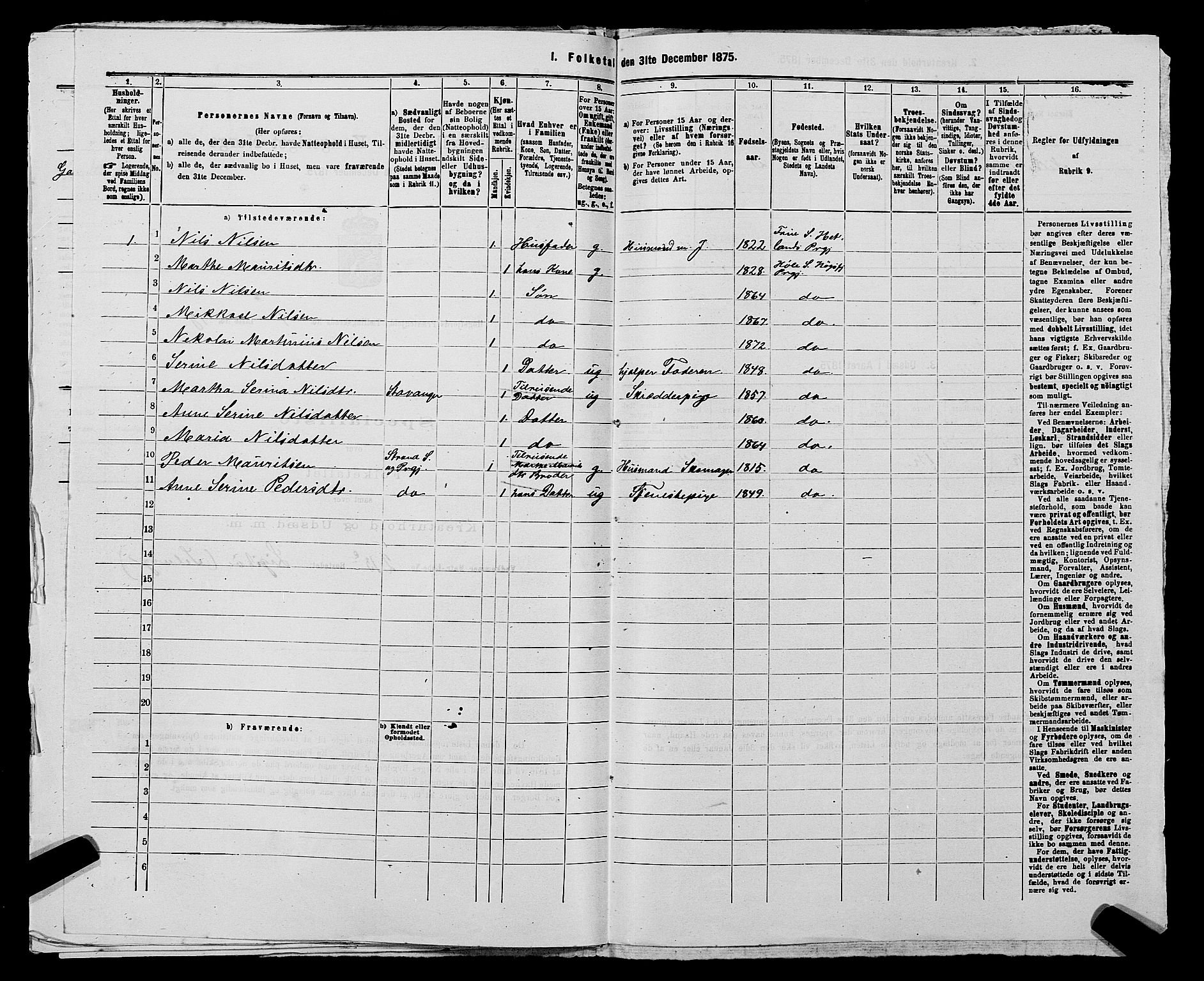 SAST, 1875 census for 1128P Høgsfjord, 1875, p. 771