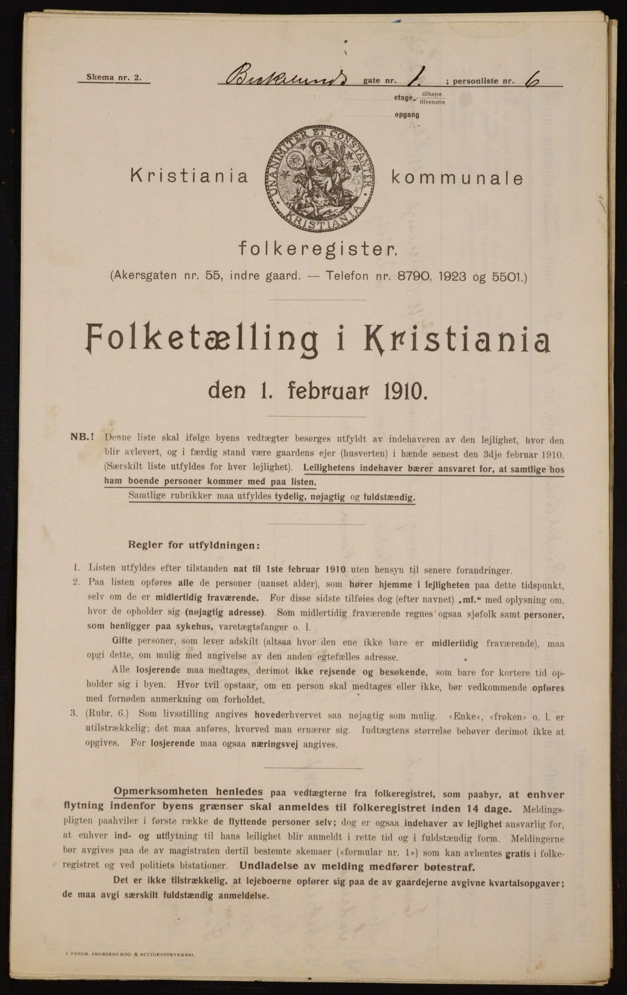 OBA, Municipal Census 1910 for Kristiania, 1910, p. 4835