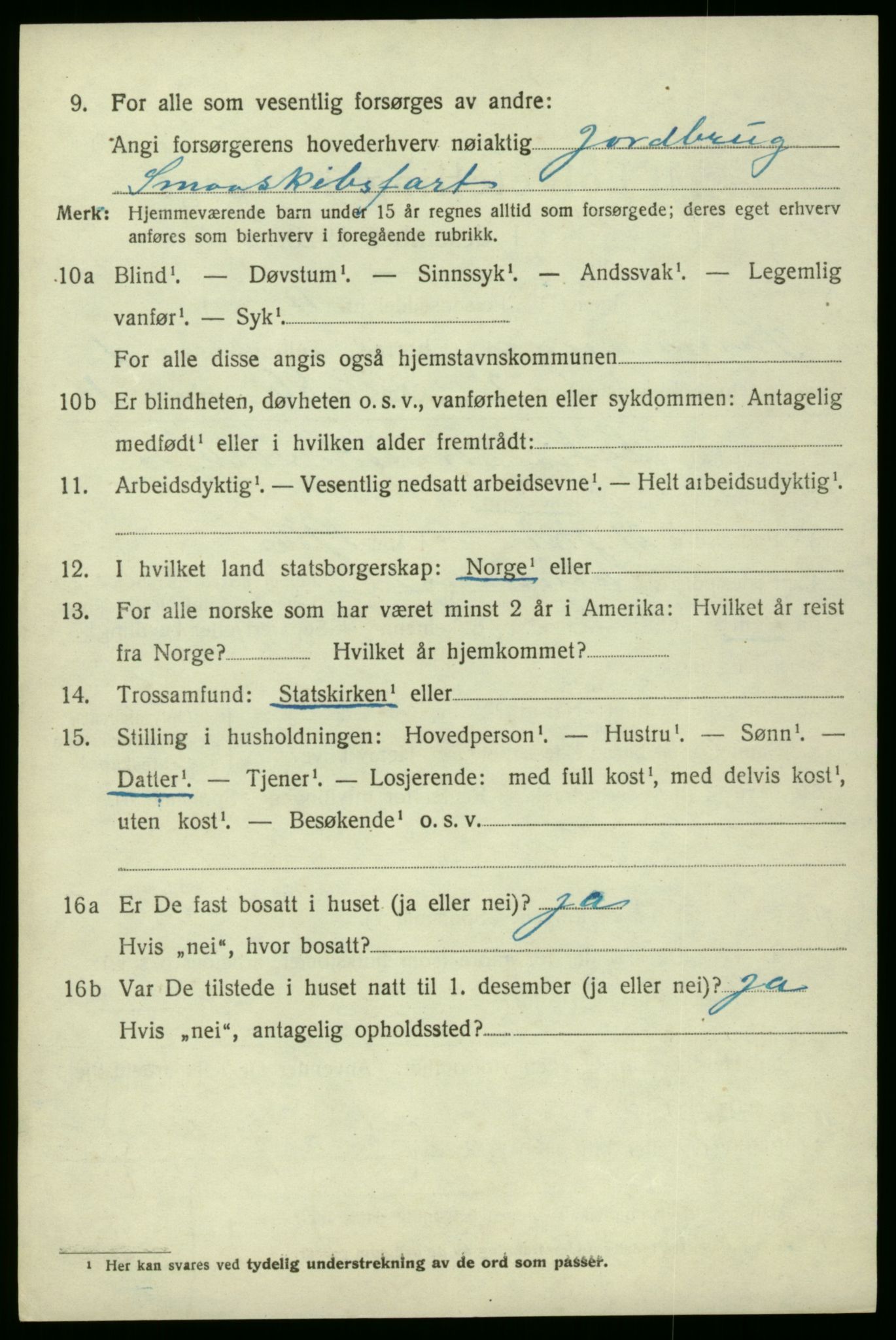 SAB, 1920 census for Samnanger, 1920, p. 866