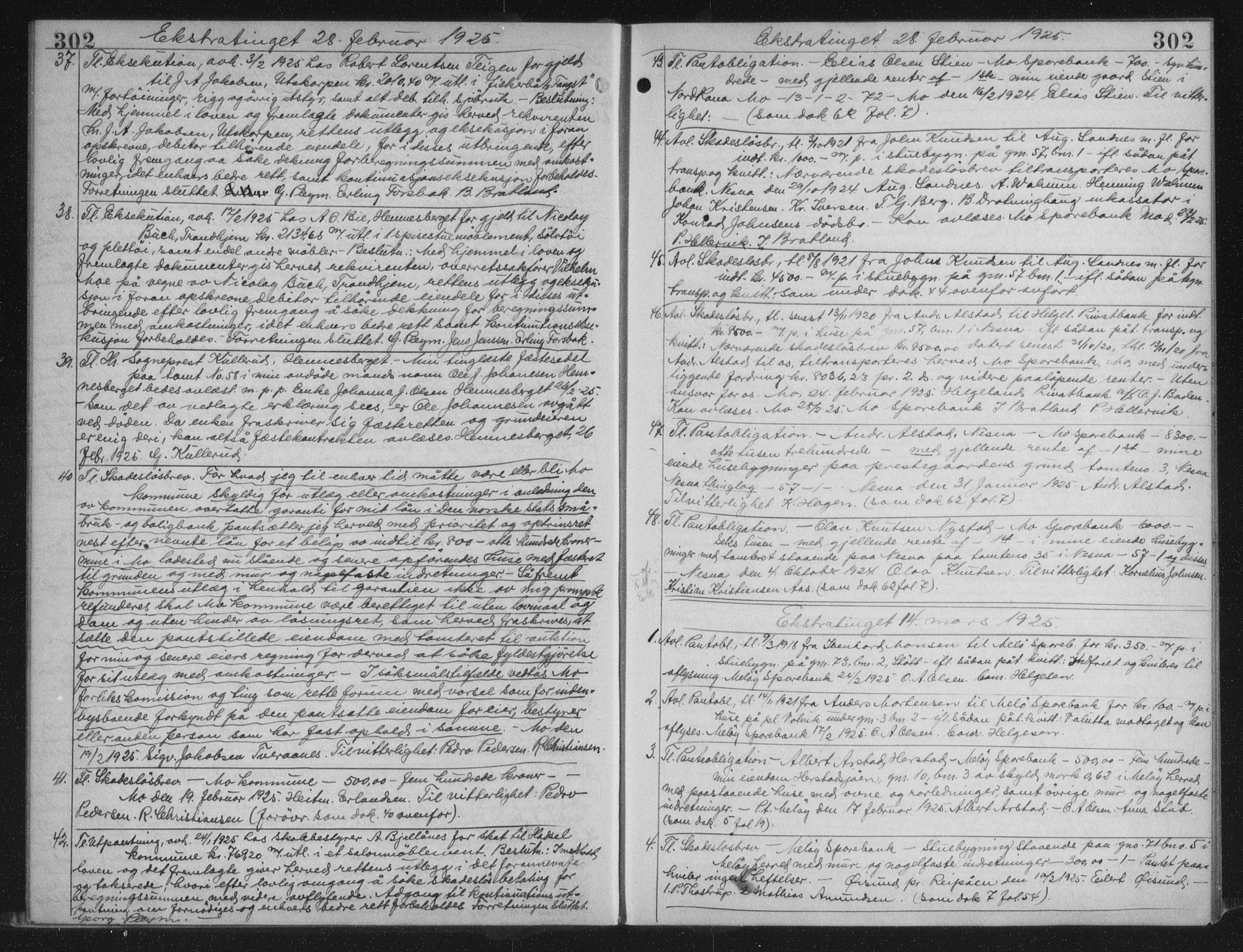 Rana sorenskriveri , AV/SAT-A-1108/1/2/2C/L0018: Mortgage book no. 18, 1923-1928, p. 302, Deed date: 14.03.1925