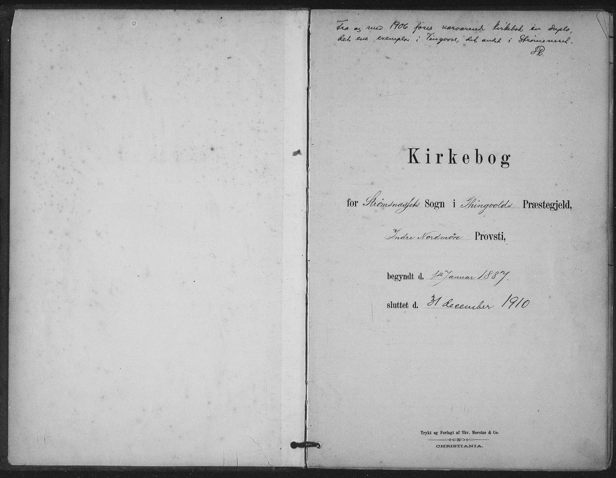 Ministerialprotokoller, klokkerbøker og fødselsregistre - Møre og Romsdal, AV/SAT-A-1454/587/L1000: Parish register (official) no. 587A02, 1887-1910