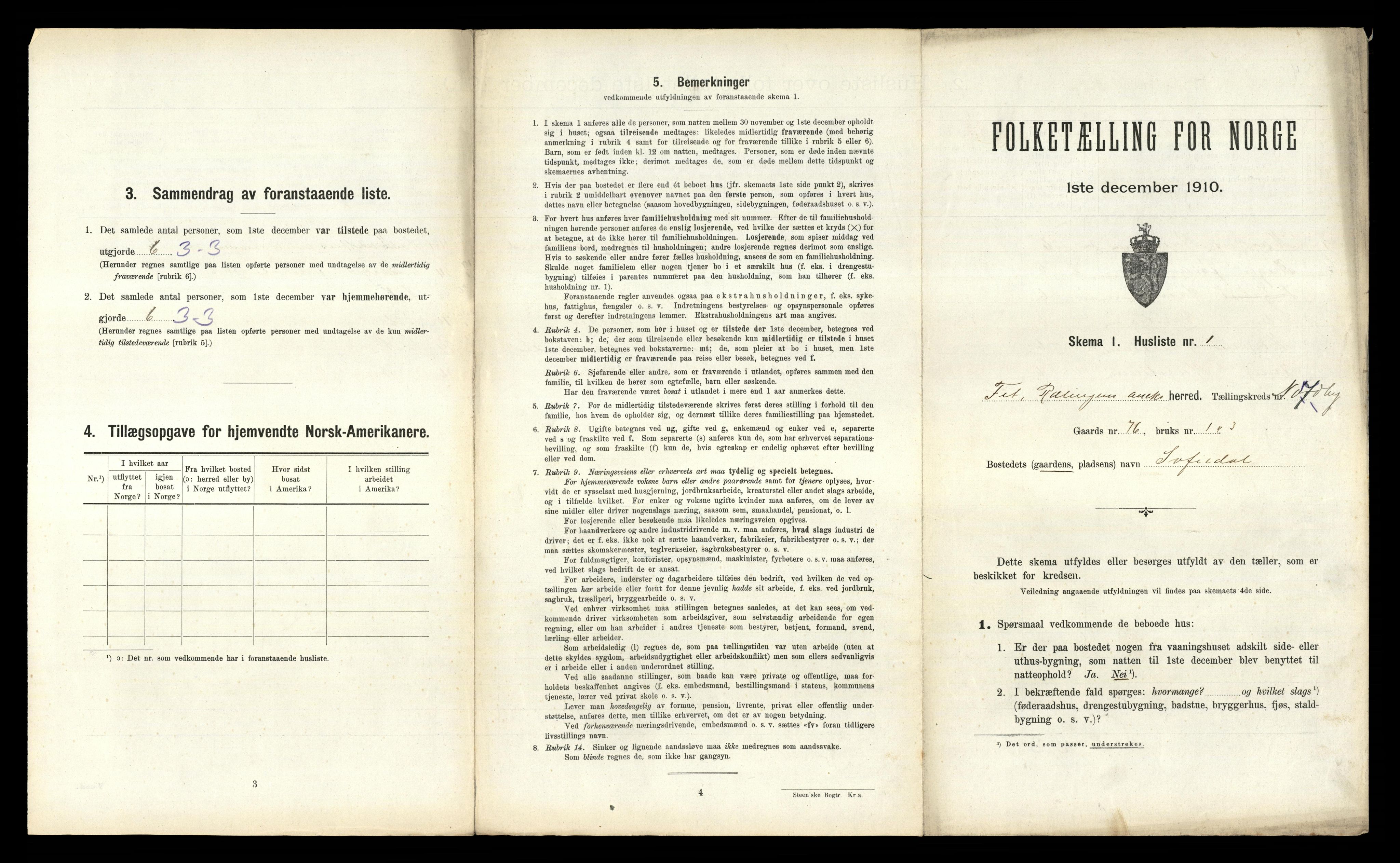 RA, 1910 census for Fet, 1910, p. 1037