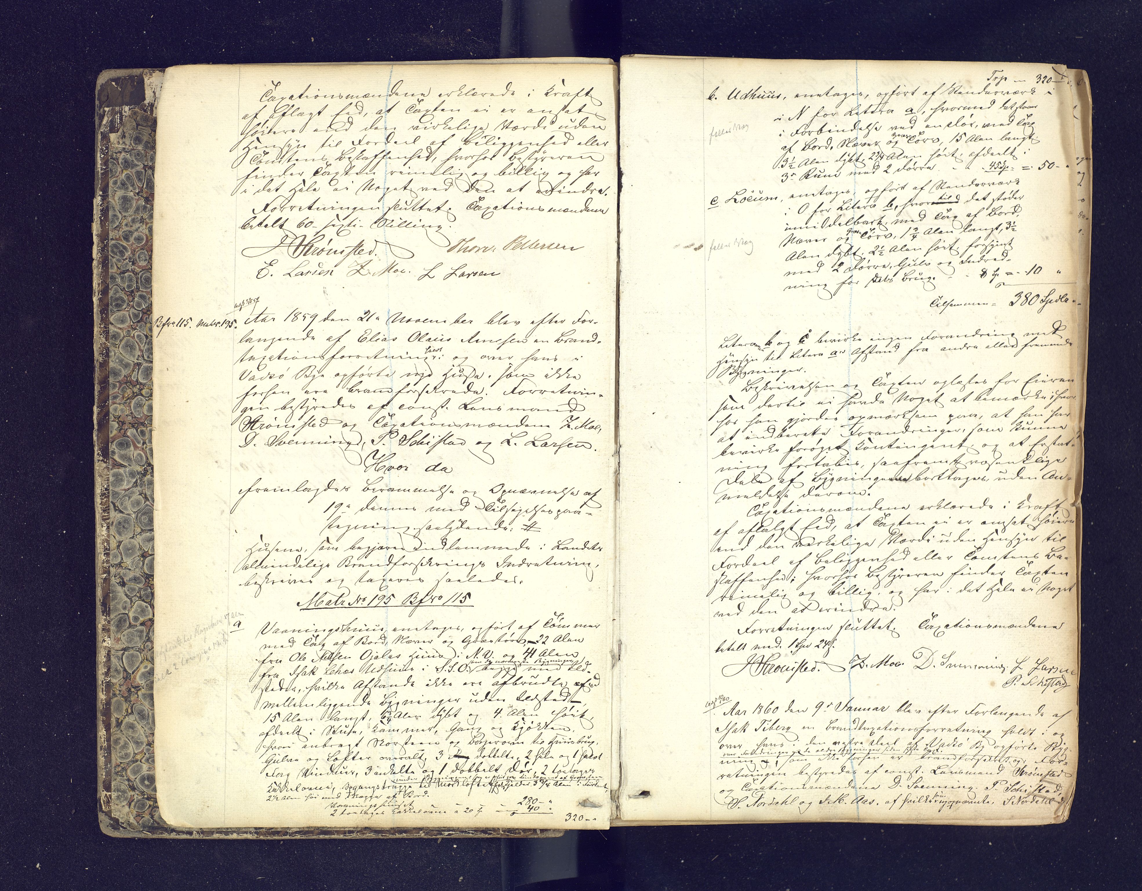 Nord-Varanger (Vadsø) lensmannskontor, AV/SATØ-S-1166/1/Fp/Fpc/L0204: Branntakstprotokoller Vadsø by med register (defekt), 1859-1884, p. 4b-5a