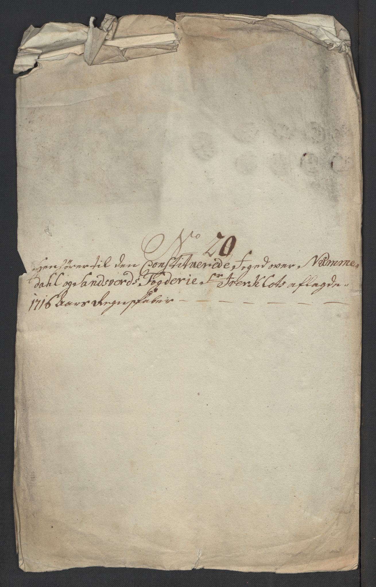 Rentekammeret inntil 1814, Reviderte regnskaper, Fogderegnskap, AV/RA-EA-4092/R24/L1592: Fogderegnskap Numedal og Sandsvær, 1716, p. 359