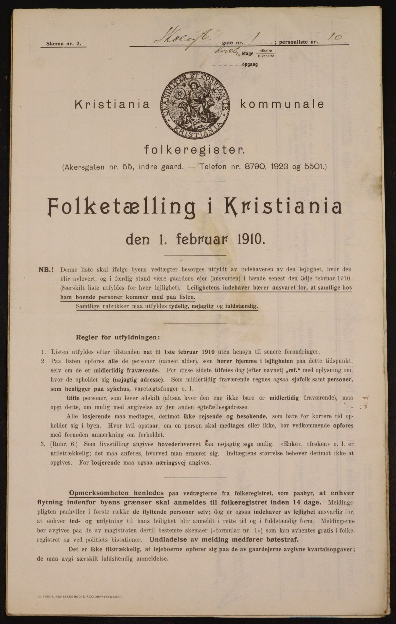 OBA, Municipal Census 1910 for Kristiania, 1910, p. 91746