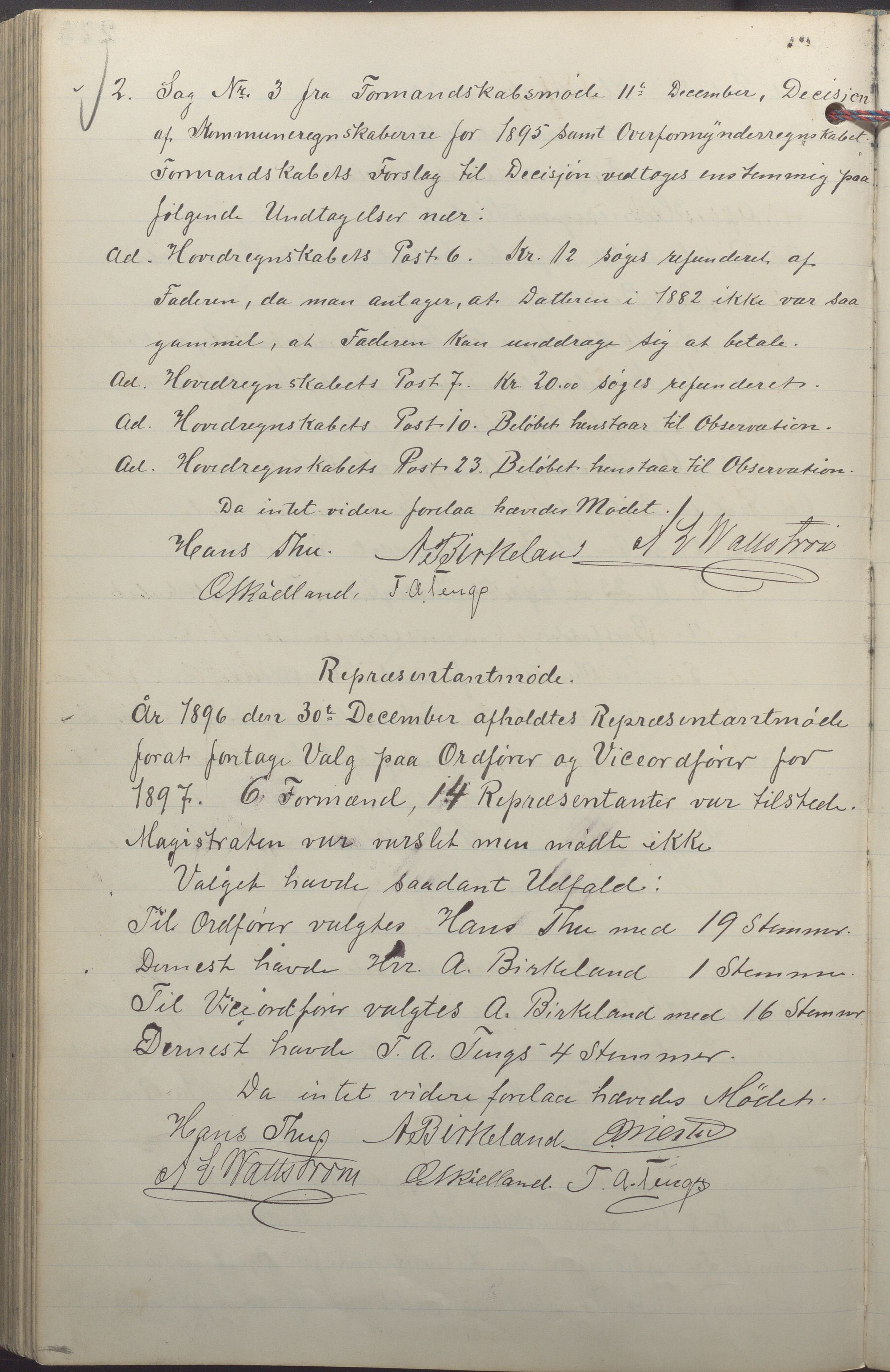 Egersund kommune (Ladested) - Formannskapet, IKAR/K-100502/A/L0005: Forhandlingsprotokoll, 1888-1897, p. 274b