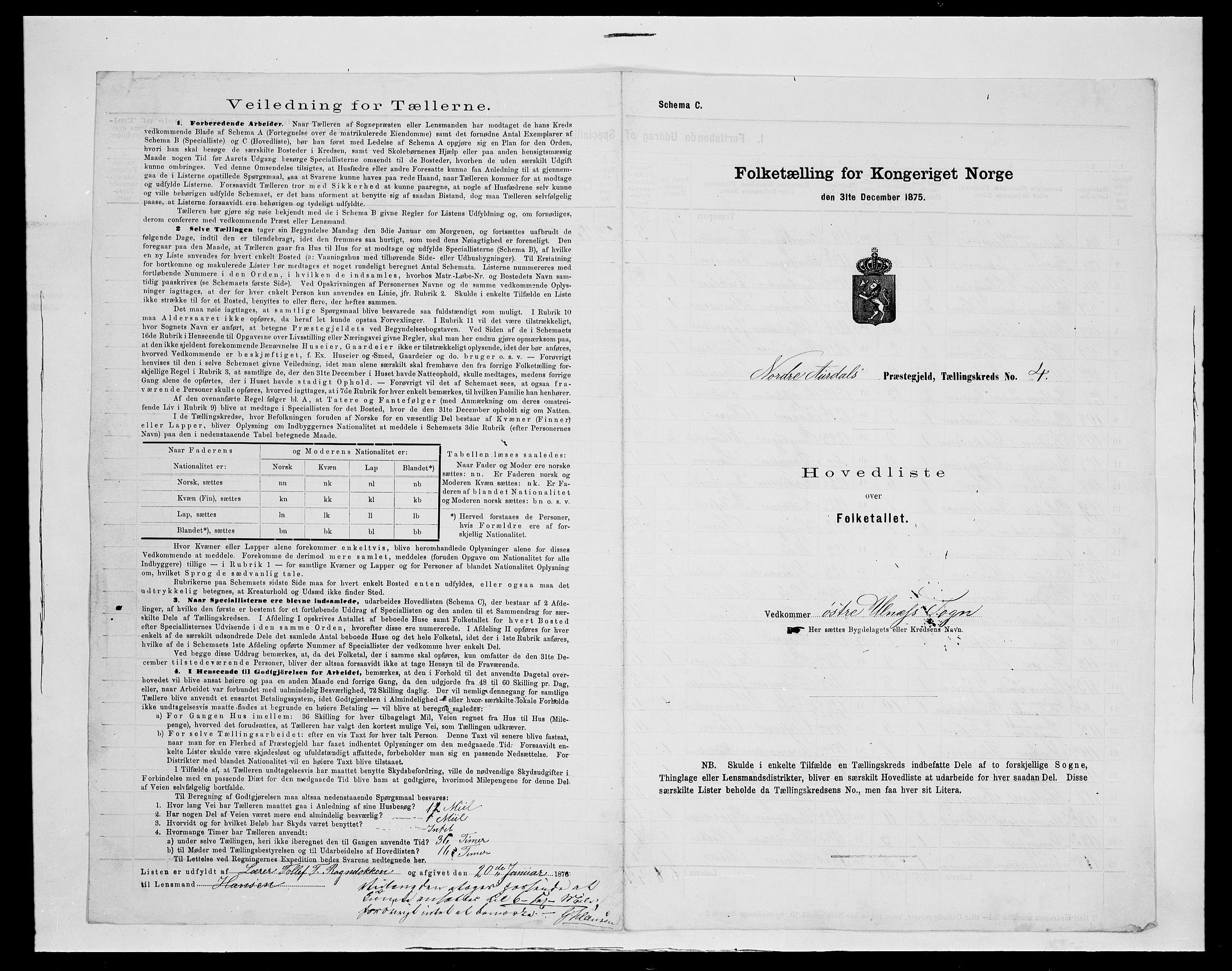 SAH, 1875 census for 0542P Nord-Aurdal, 1875, p. 23