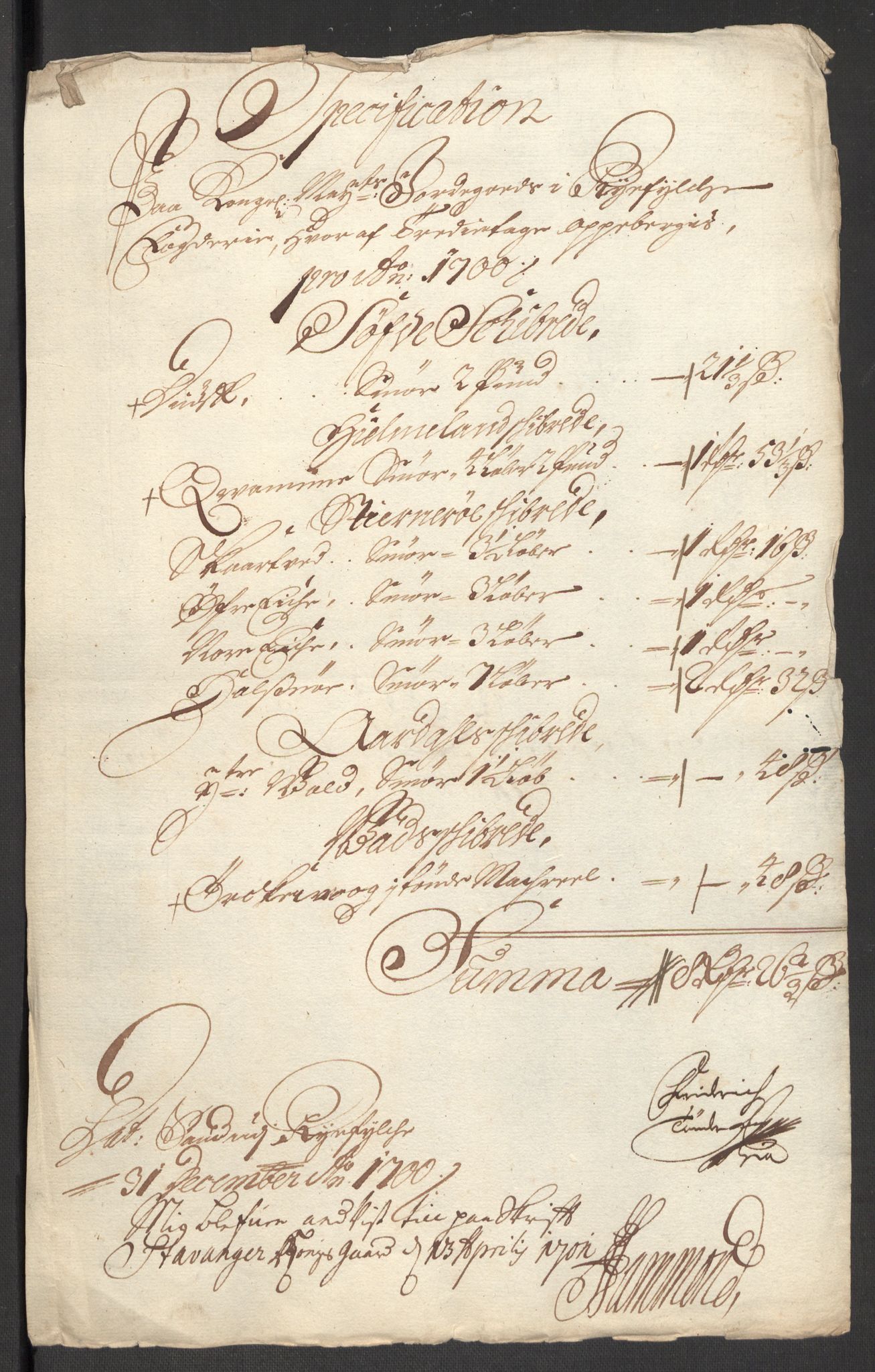 Rentekammeret inntil 1814, Reviderte regnskaper, Fogderegnskap, RA/EA-4092/R47/L2858: Fogderegnskap Ryfylke, 1697-1700, p. 340