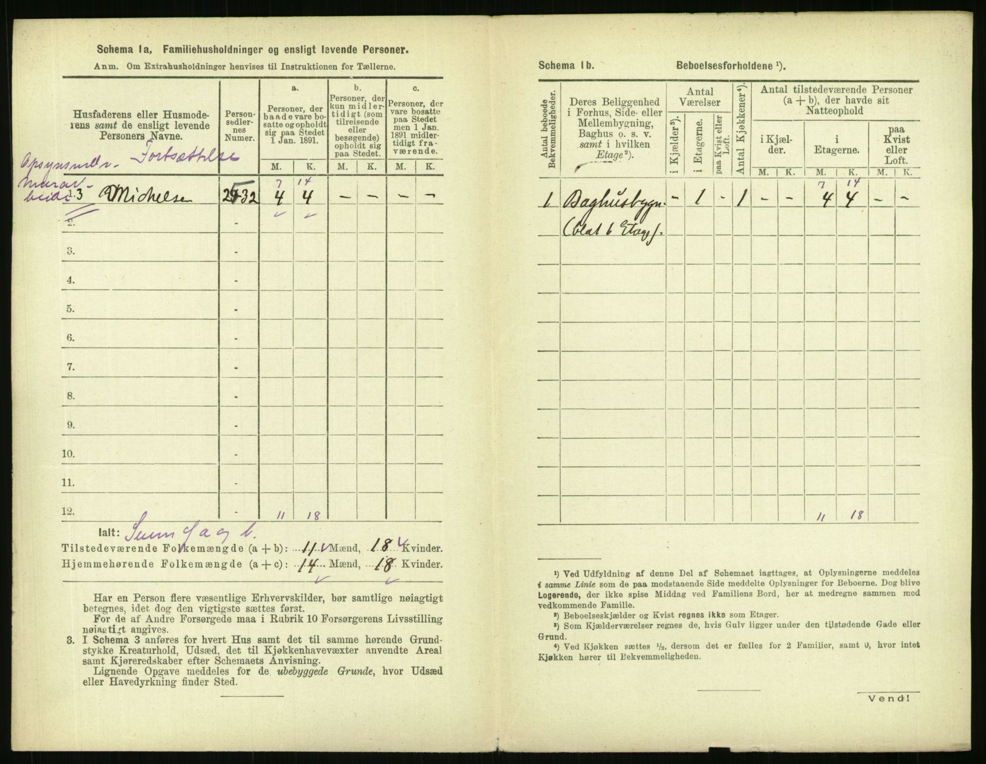 RA, 1891 census for 0301 Kristiania, 1891, p. 38518