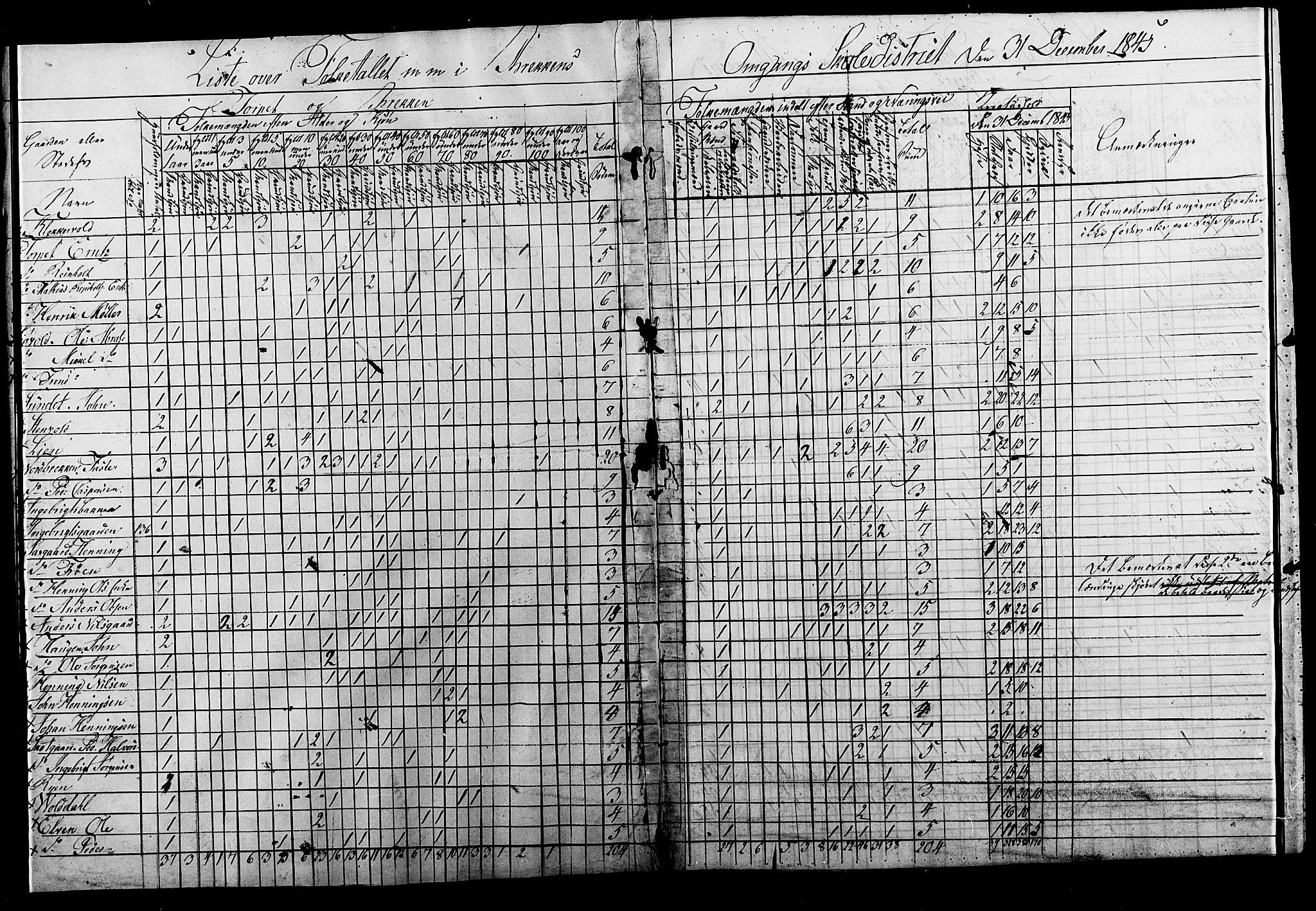 , Census 1845 for Røros/Røros, 1845, p. 10