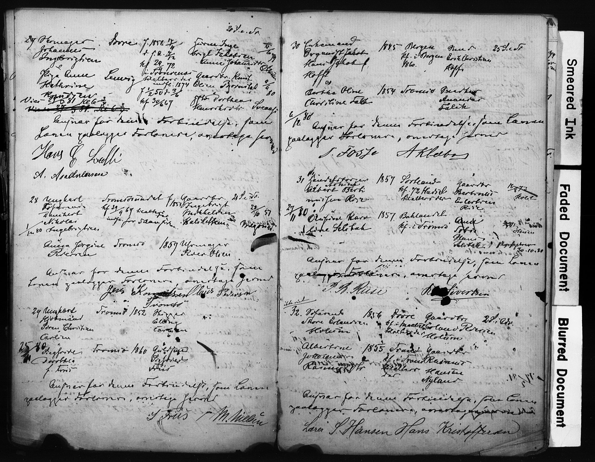 Tromsø sokneprestkontor/stiftsprosti/domprosti, AV/SATØ-S-1343/H/Hc/L0098: Banns register no. 98, 1872-1883