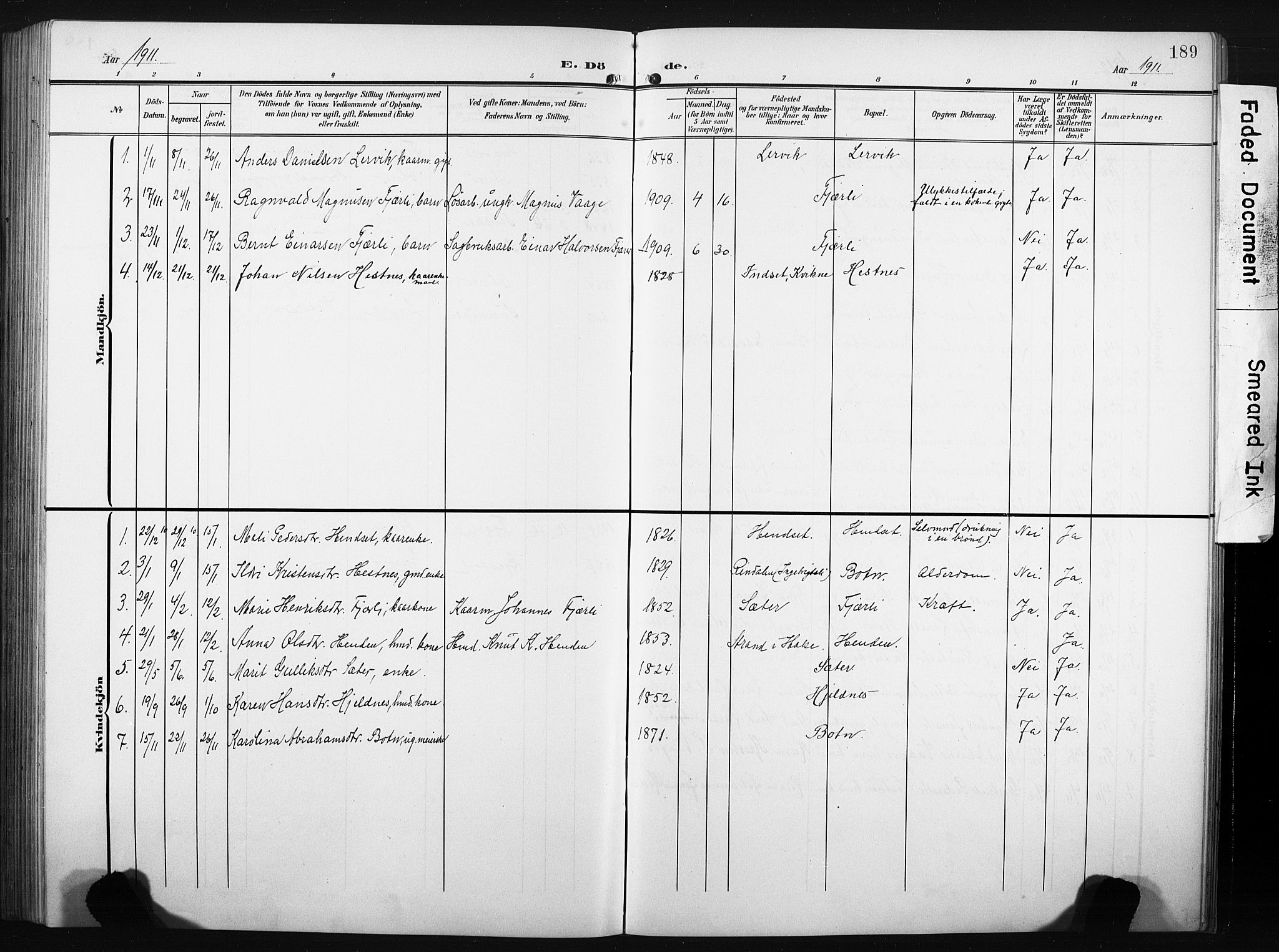 Ministerialprotokoller, klokkerbøker og fødselsregistre - Møre og Romsdal, AV/SAT-A-1454/580/L0927: Parish register (copy) no. 580C02, 1904-1932, p. 189