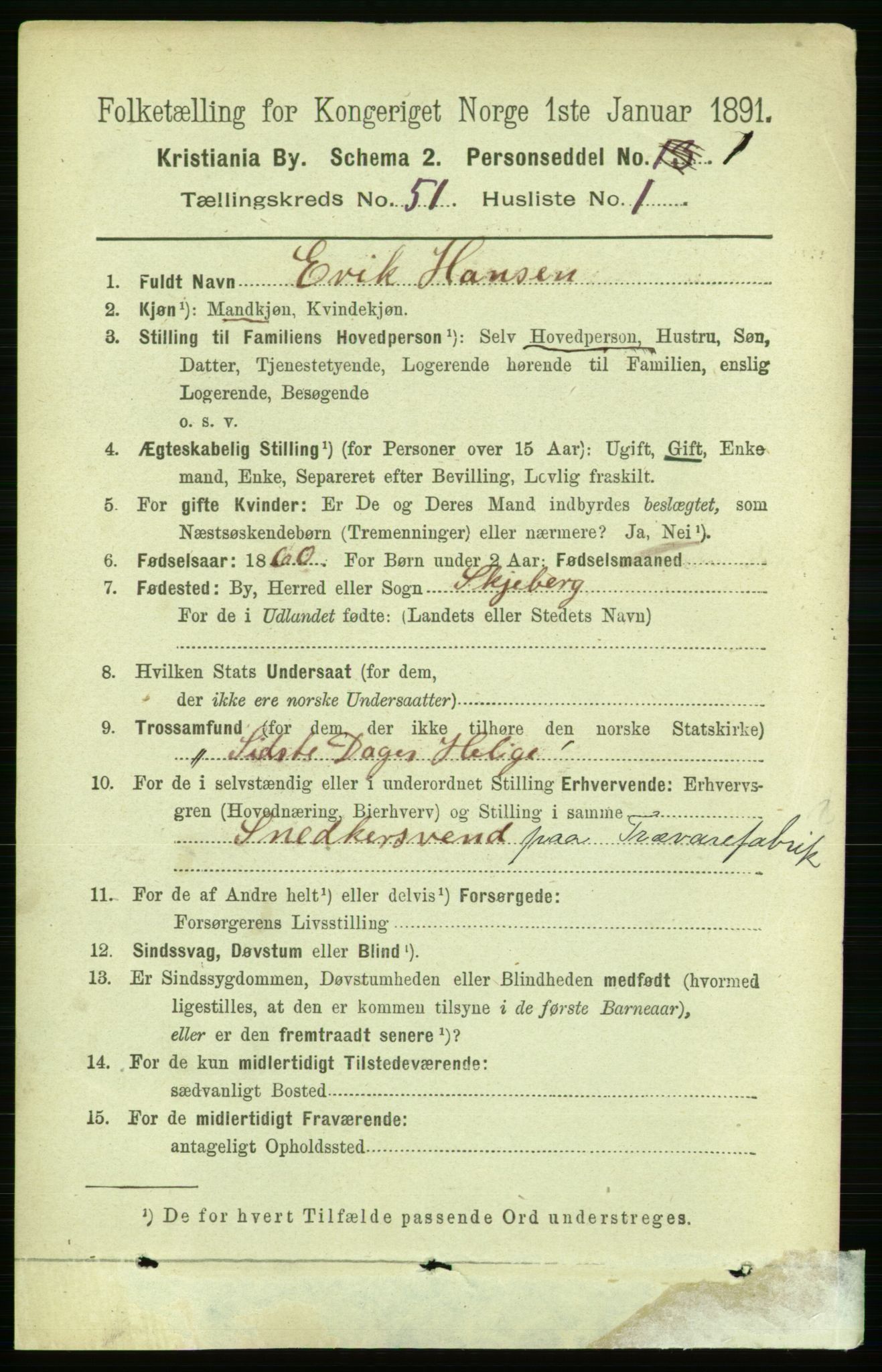 RA, 1891 census for 0301 Kristiania, 1891, p. 29176