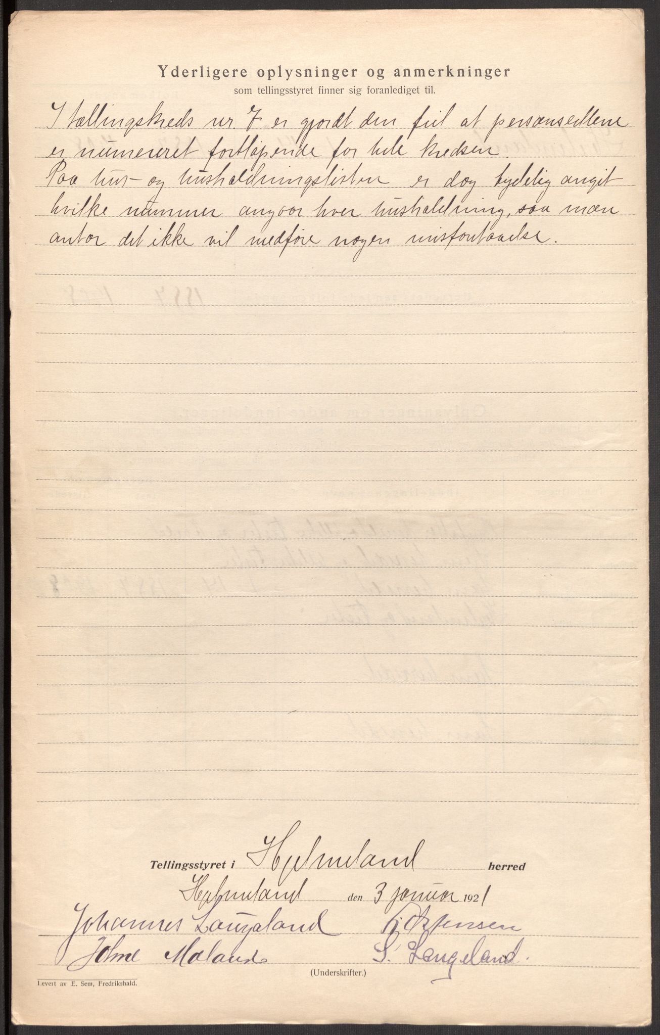 SAST, 1920 census for Hjelmeland, 1920, p. 13