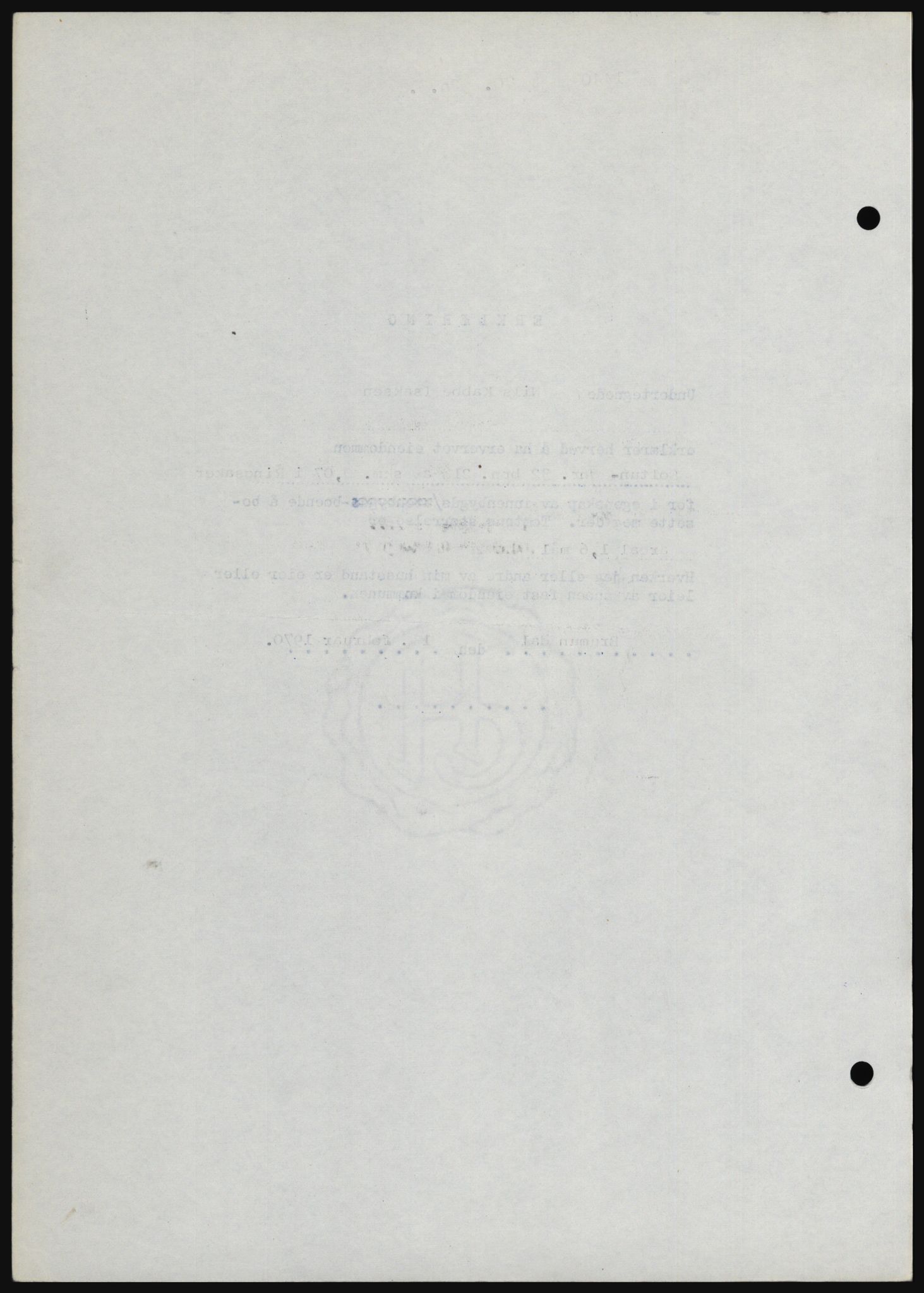 Nord-Hedmark sorenskriveri, SAH/TING-012/H/Hc/L0033: Mortgage book no. 33, 1970-1970, Diary no: : 1440/1970