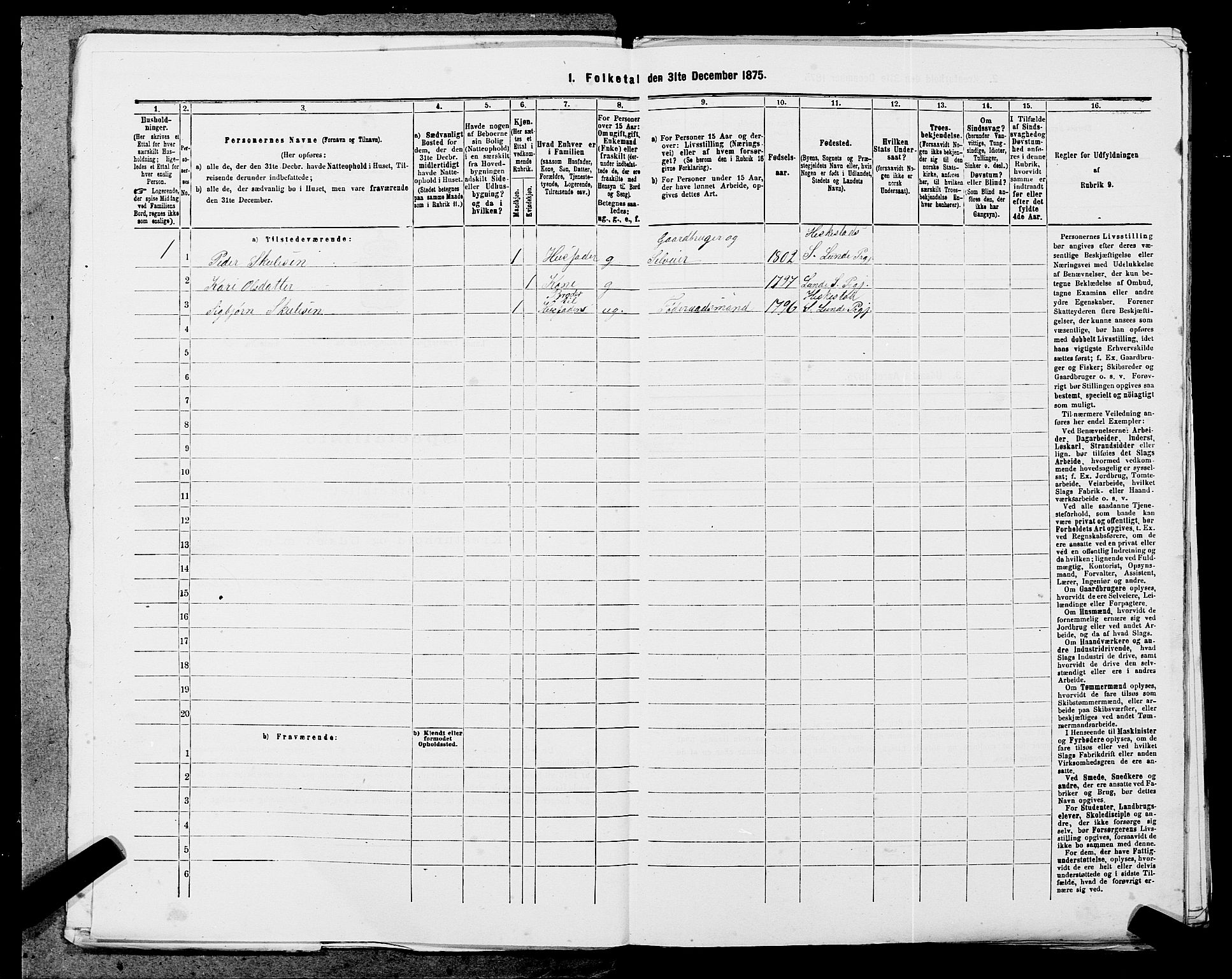 SAST, 1875 census for 1112P Lund, 1875, p. 842