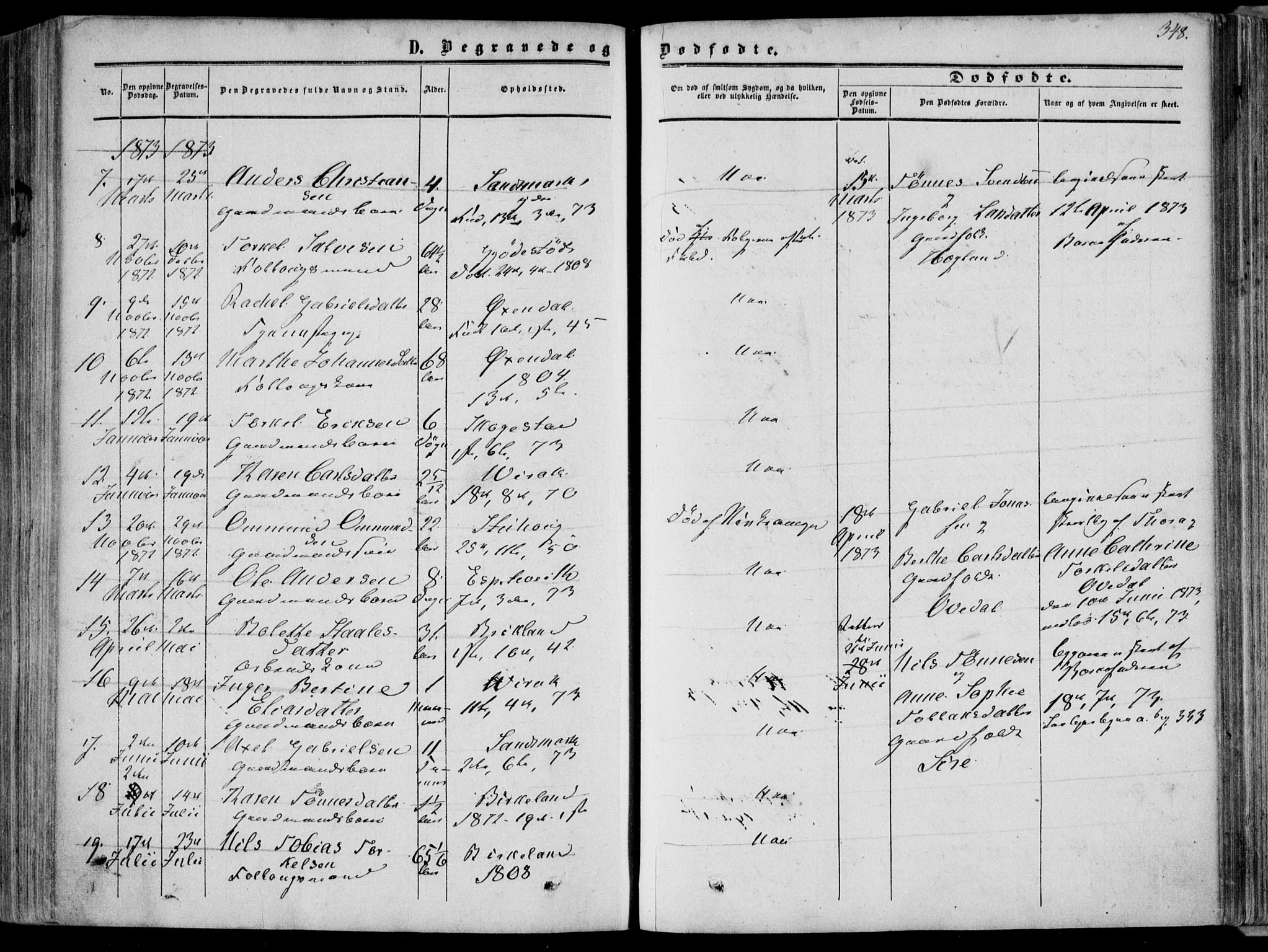 Bakke sokneprestkontor, AV/SAK-1111-0002/F/Fa/Faa/L0006: Parish register (official) no. A 6, 1855-1877, p. 348