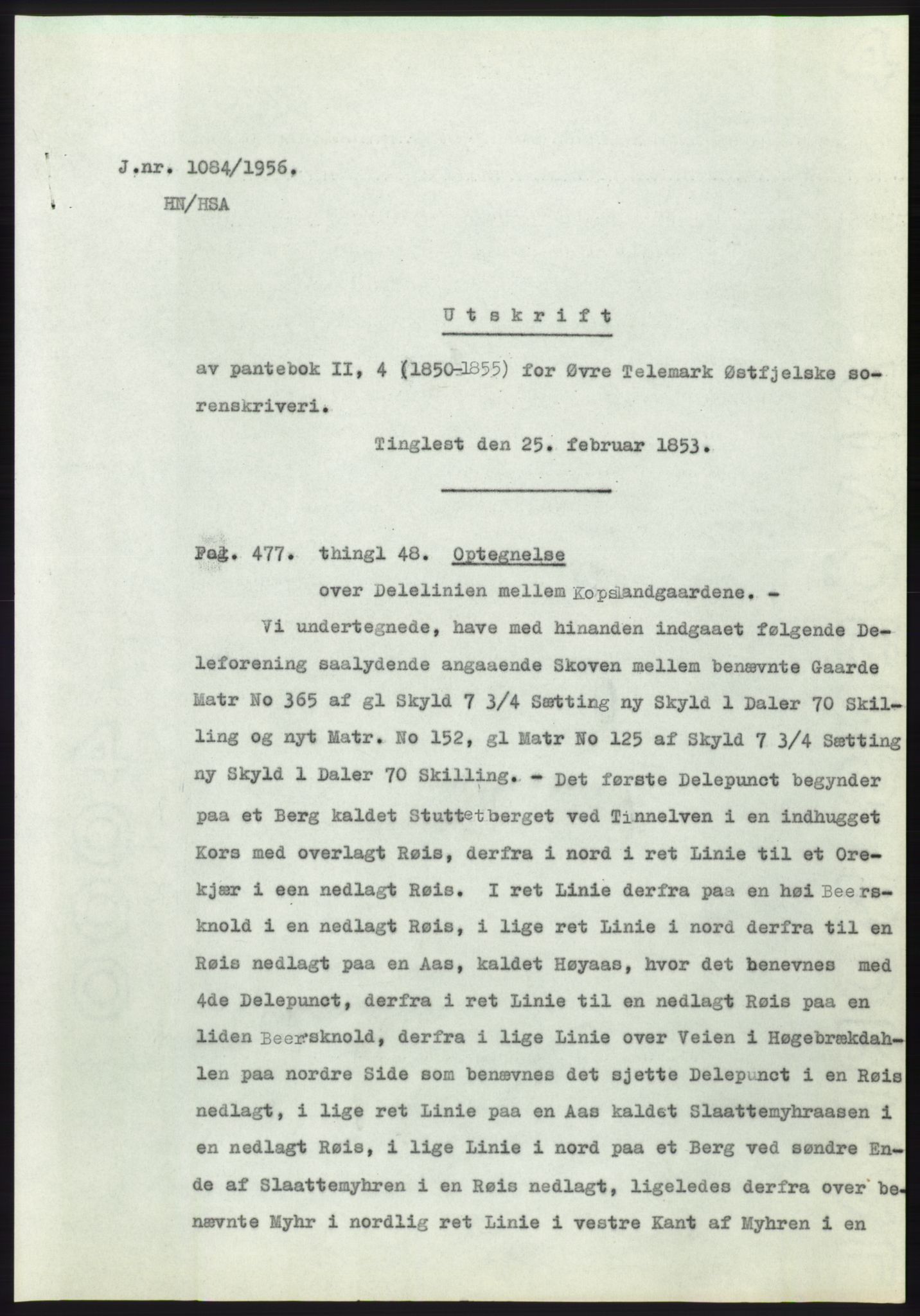 Statsarkivet i Kongsberg, SAKO/A-0001, 1956, p. 319