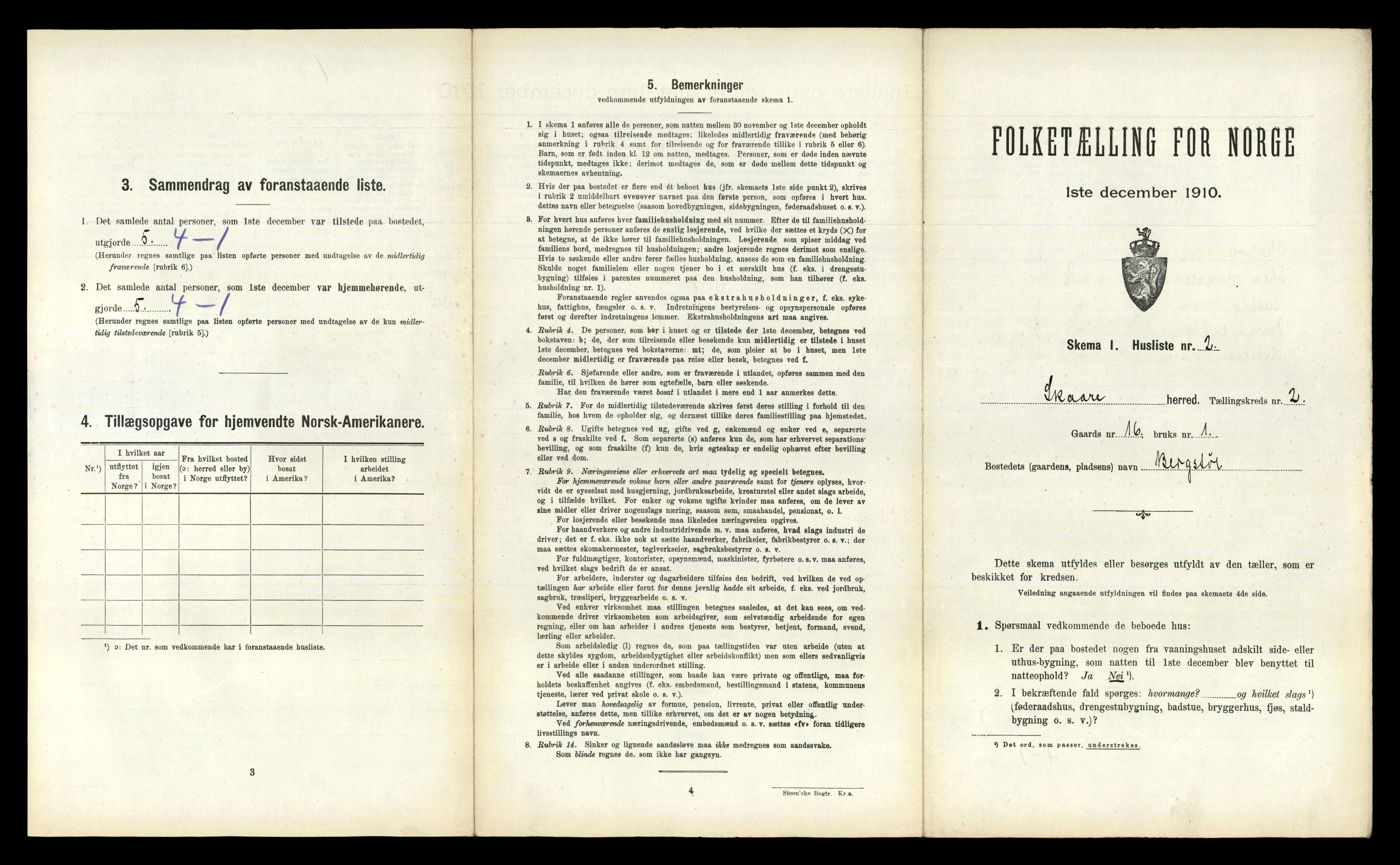 RA, 1910 census for Skåre, 1910, p. 90