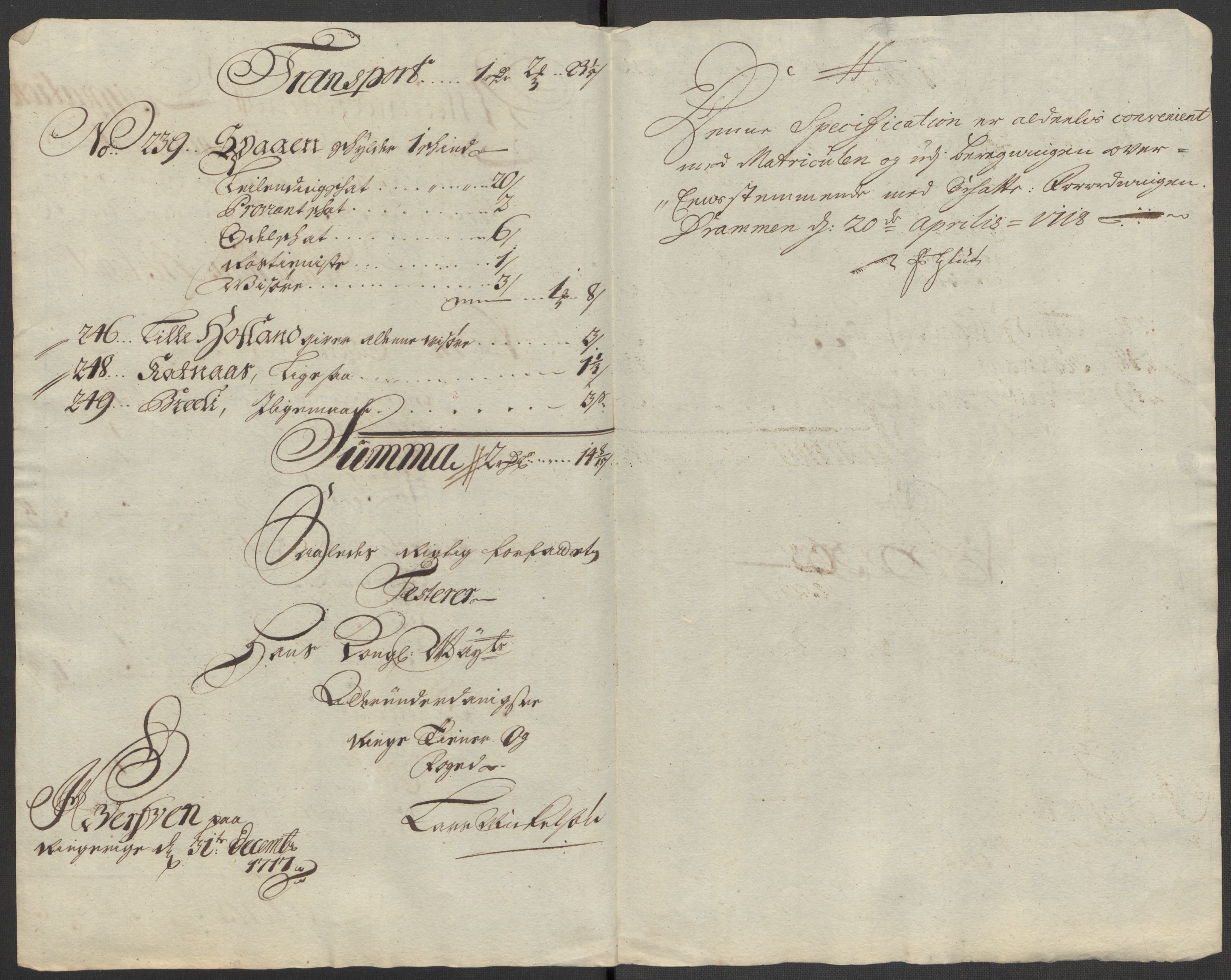 Rentekammeret inntil 1814, Reviderte regnskaper, Fogderegnskap, RA/EA-4092/R23/L1475: Fogderegnskap Ringerike og Hallingdal, 1717, p. 337