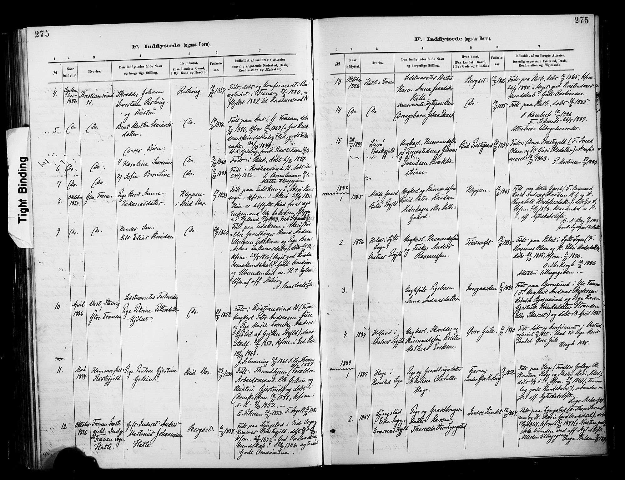 Ministerialprotokoller, klokkerbøker og fødselsregistre - Møre og Romsdal, SAT/A-1454/566/L0769: Parish register (official) no. 566A08, 1881-1903, p. 275