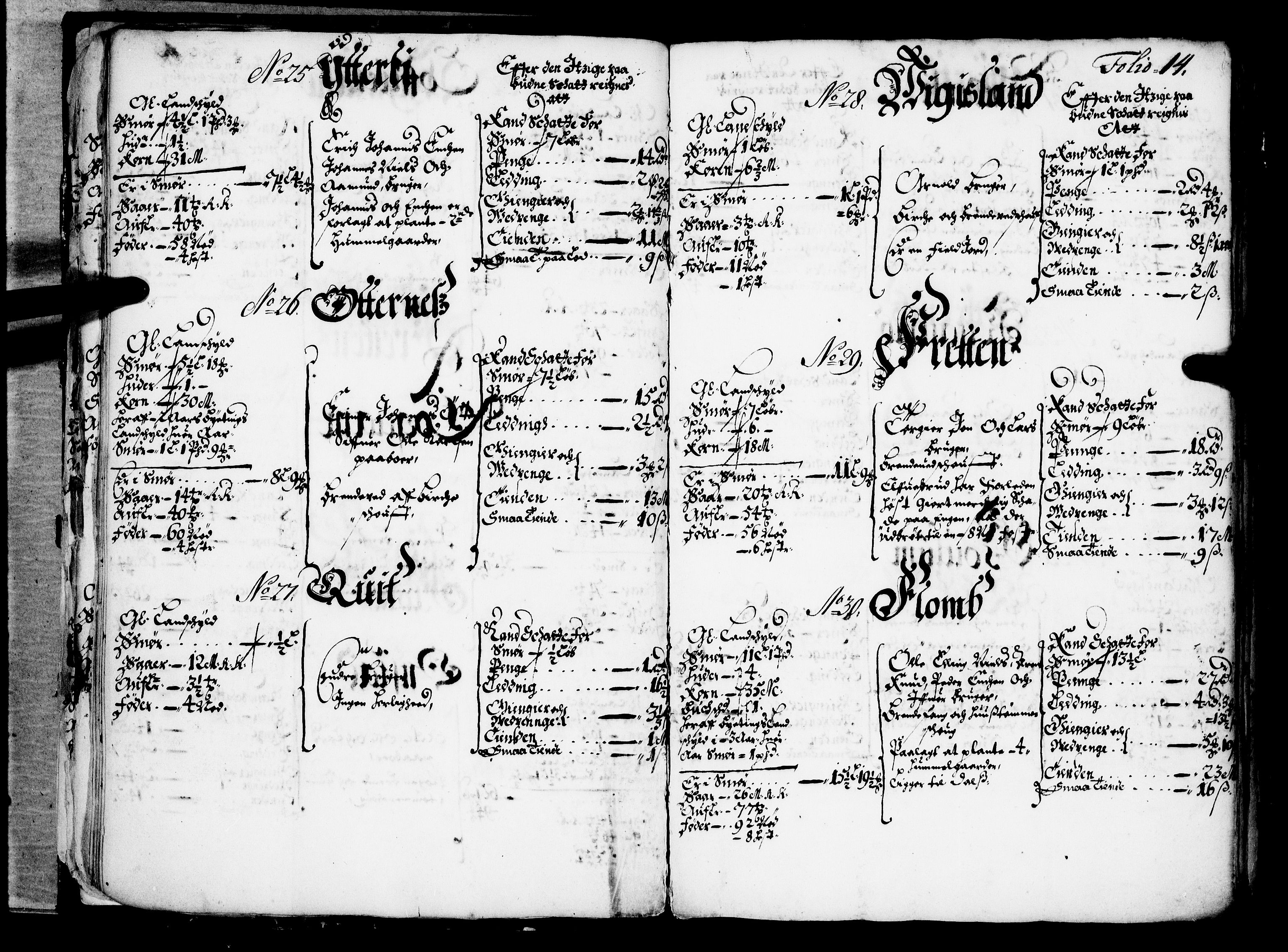 Rentekammeret inntil 1814, Realistisk ordnet avdeling, AV/RA-EA-4070/N/Nb/Nba/L0042: Ytre Sogn fogderi, 1667, p. 13b-14a