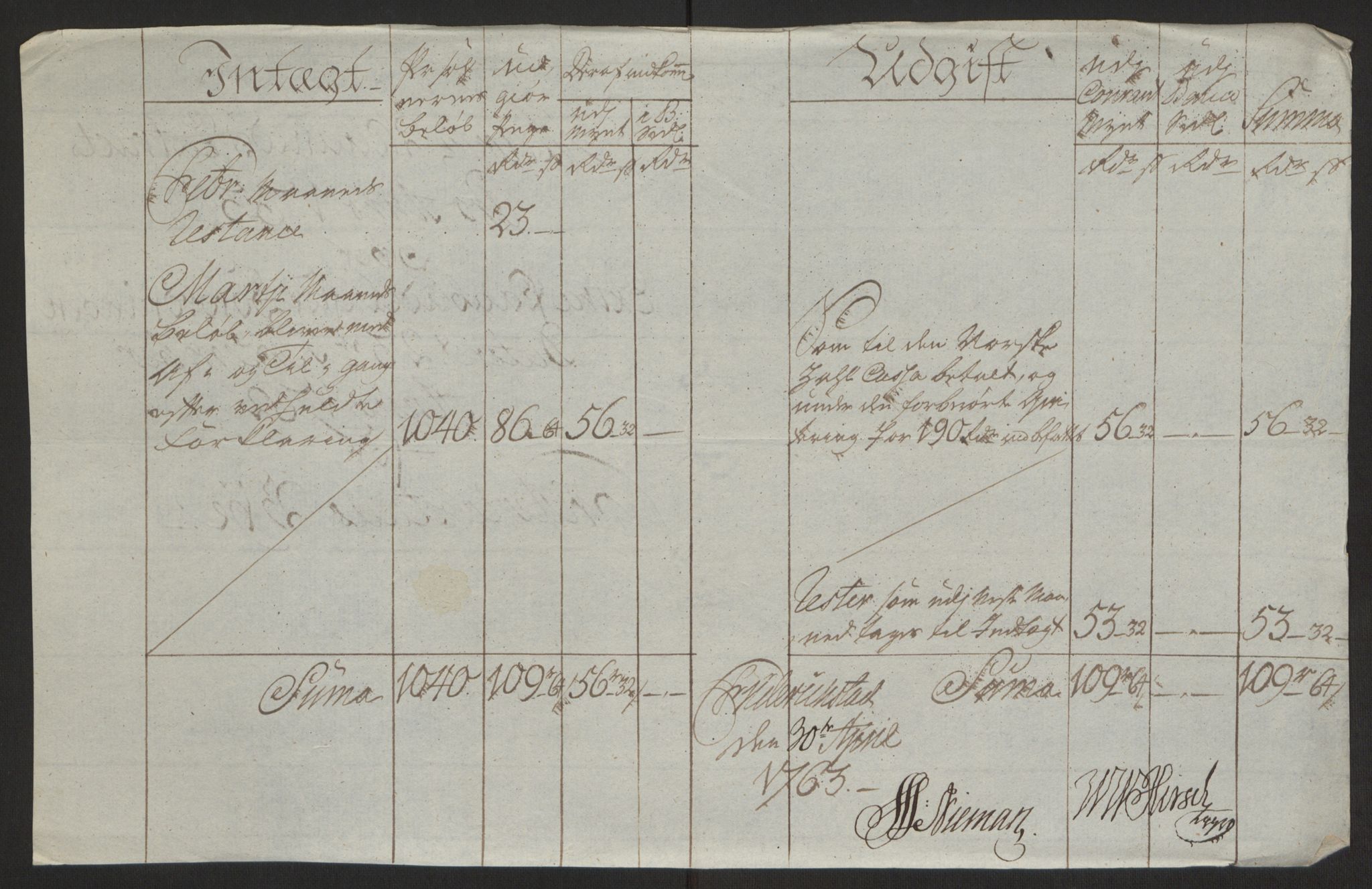 Rentekammeret inntil 1814, Reviderte regnskaper, Byregnskaper, AV/RA-EA-4066/R/Rb/L0029/0001: [B3] Kontribusjonsregnskap / Ekstraskatt, 1762-1772, p. 84