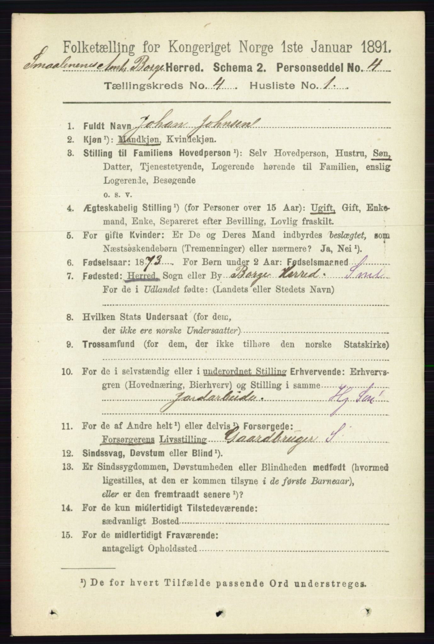 RA, 1891 census for 0113 Borge, 1891, p. 1659