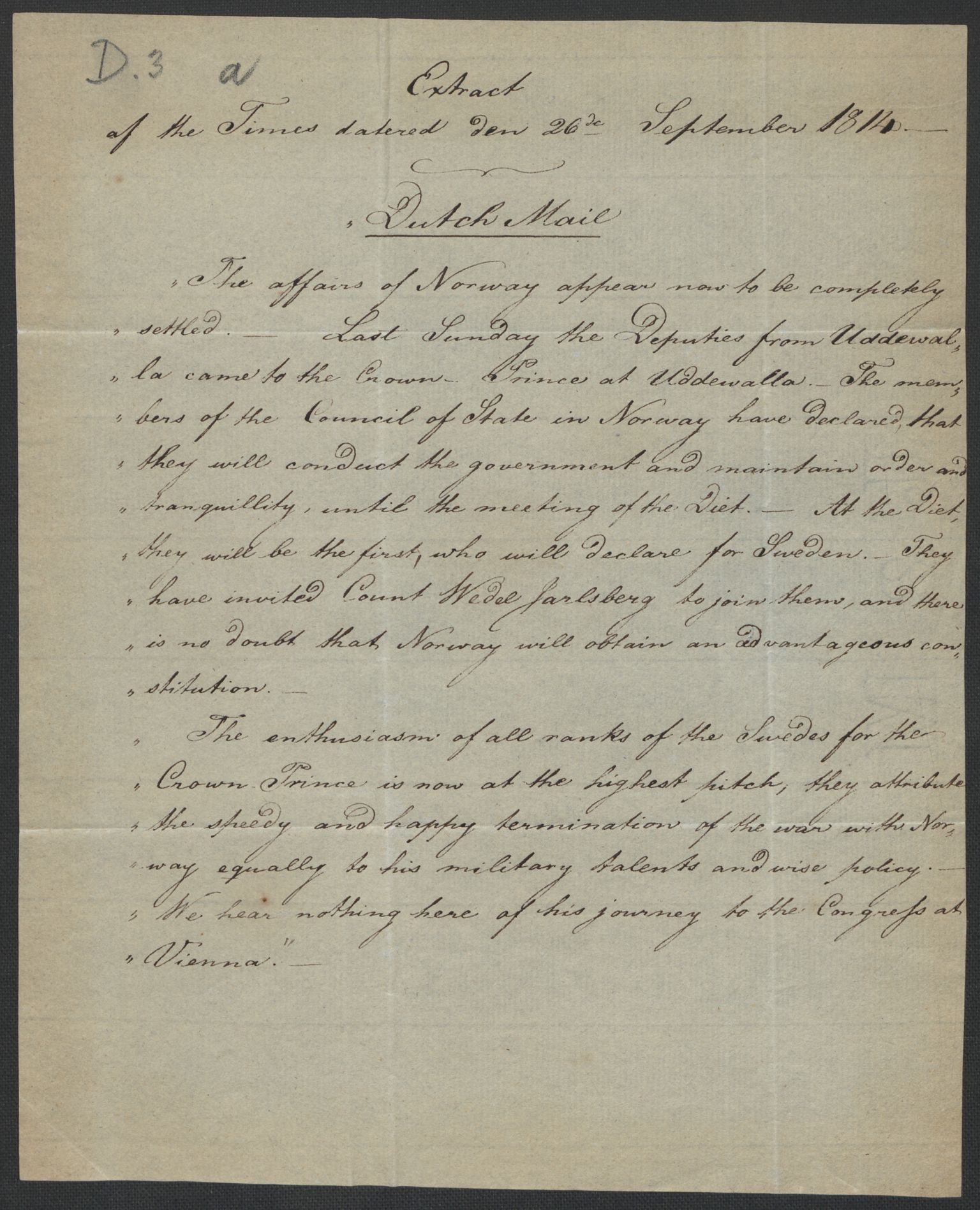 Christie, Wilhelm Frimann Koren, RA/PA-0014/F/L0004: Christies dokumenter fra 1814, 1814, p. 199