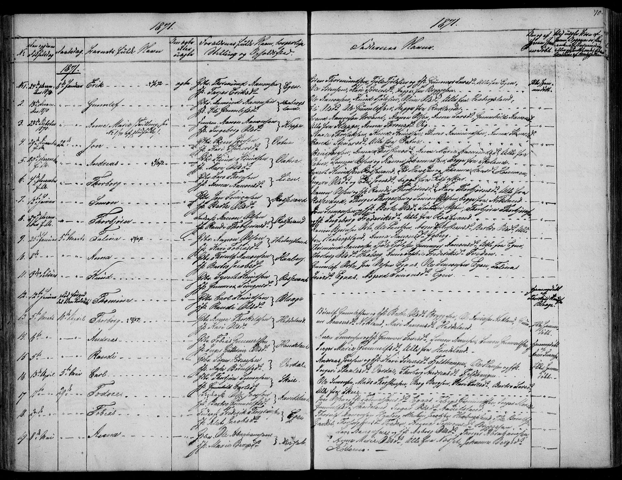 Hægebostad sokneprestkontor, AV/SAK-1111-0024/F/Fa/Fab/L0002: Parish register (official) no. A 2, 1836-1872, p. 70