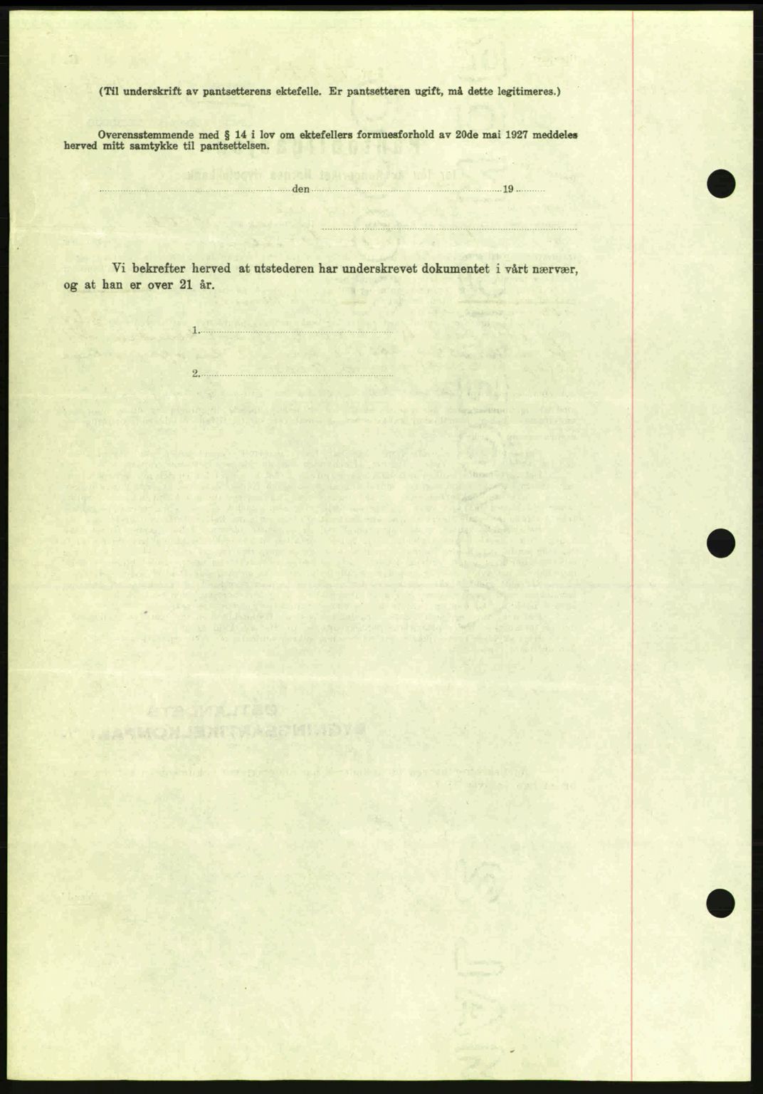 Sandar sorenskriveri, SAKO/A-86/G/Ga/Gab/L0001: Mortgage book no. B-1 og B-3 - B-9, 1936-1944, Diary no: : 1428/1940