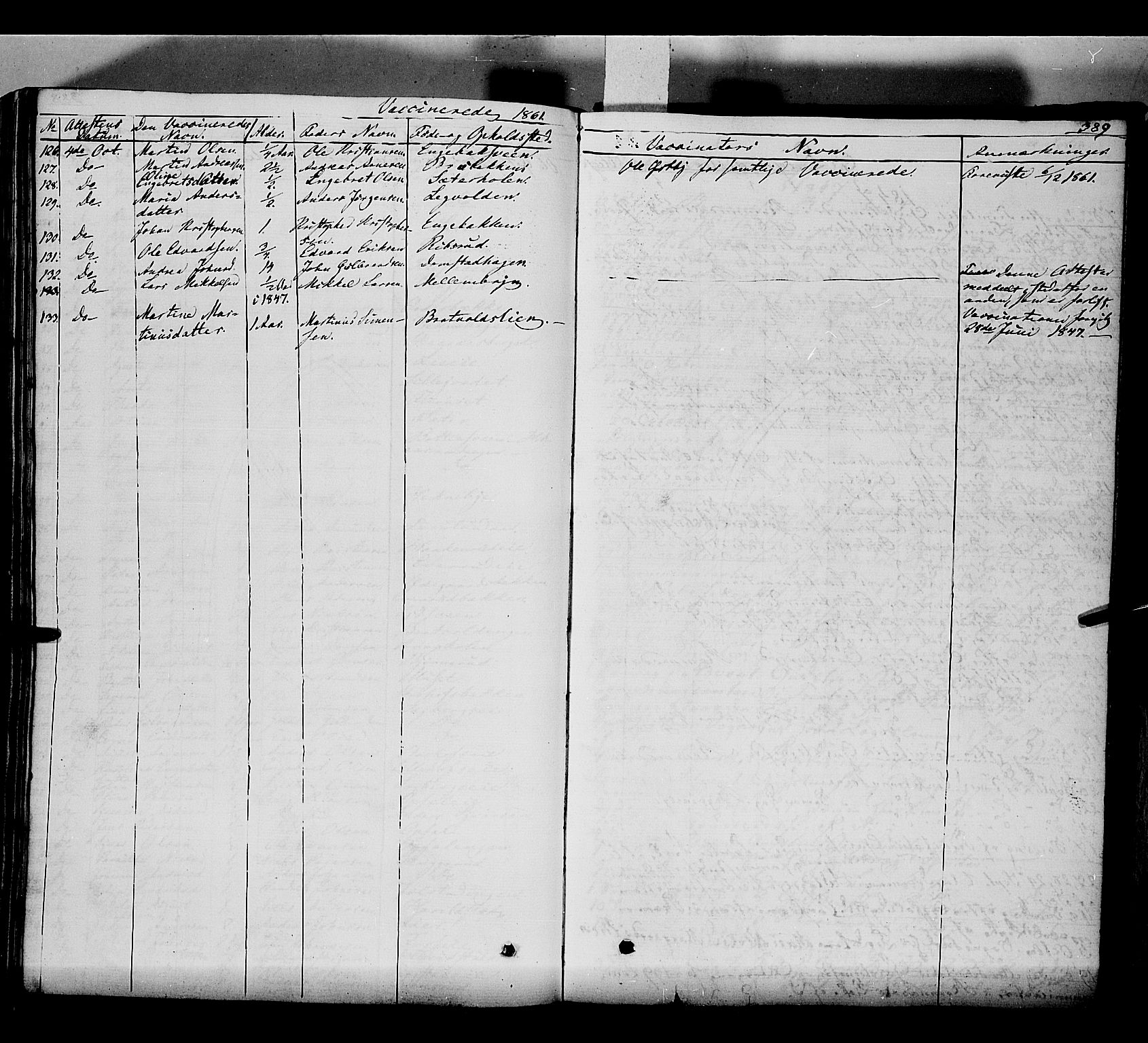 Romedal prestekontor, SAH/PREST-004/K/L0004: Parish register (official) no. 4, 1847-1861, p. 389