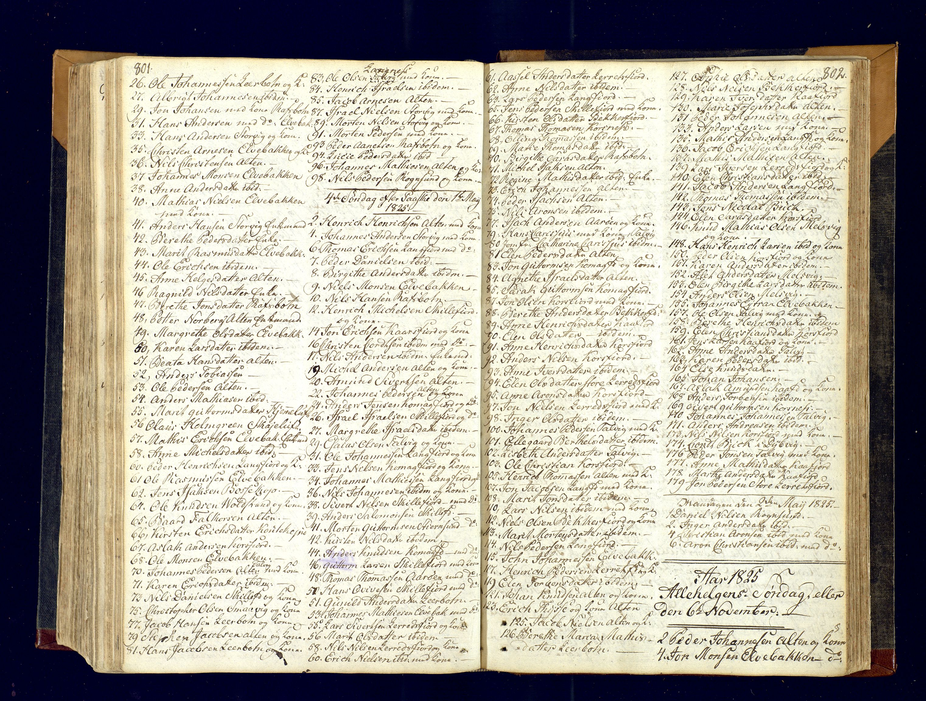 Talvik sokneprestkontor, SATØ/S-1337/H/Ha/L0007kirke: Parish register (official) no. 7, 1813-1821, p. 801-802