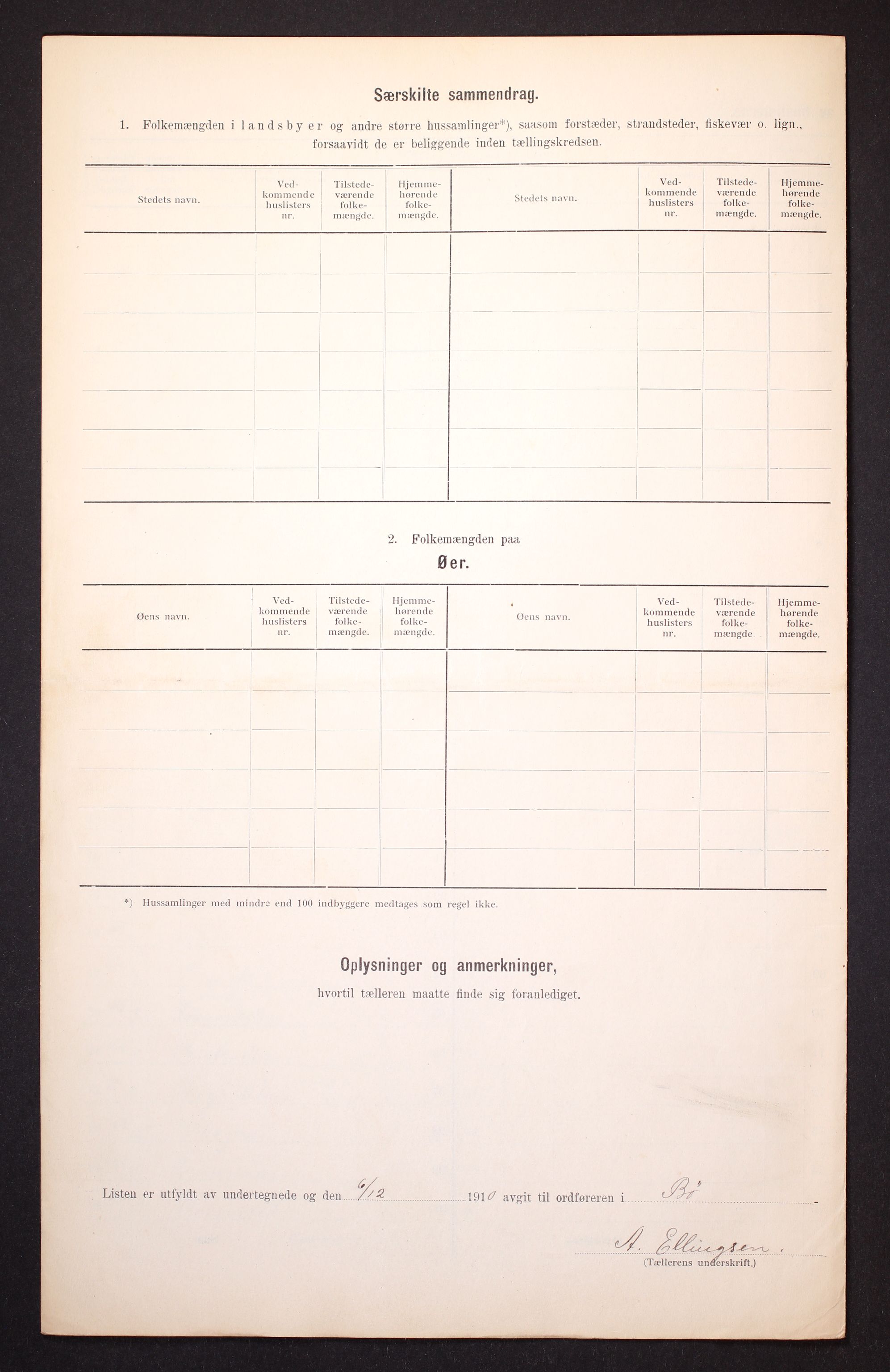 RA, 1910 census for Bø, 1910, p. 48