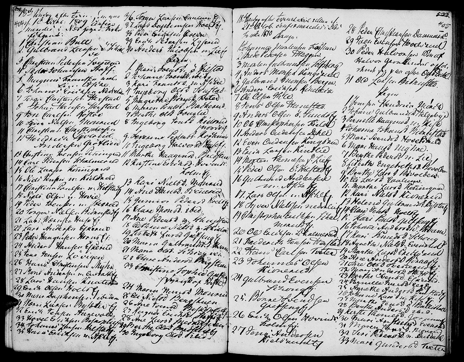 Nes prestekontor, Hedmark, SAH/PREST-020/K/Ka/L0001: Parish register (official) no. 1, 1802-1814, p. 404-405