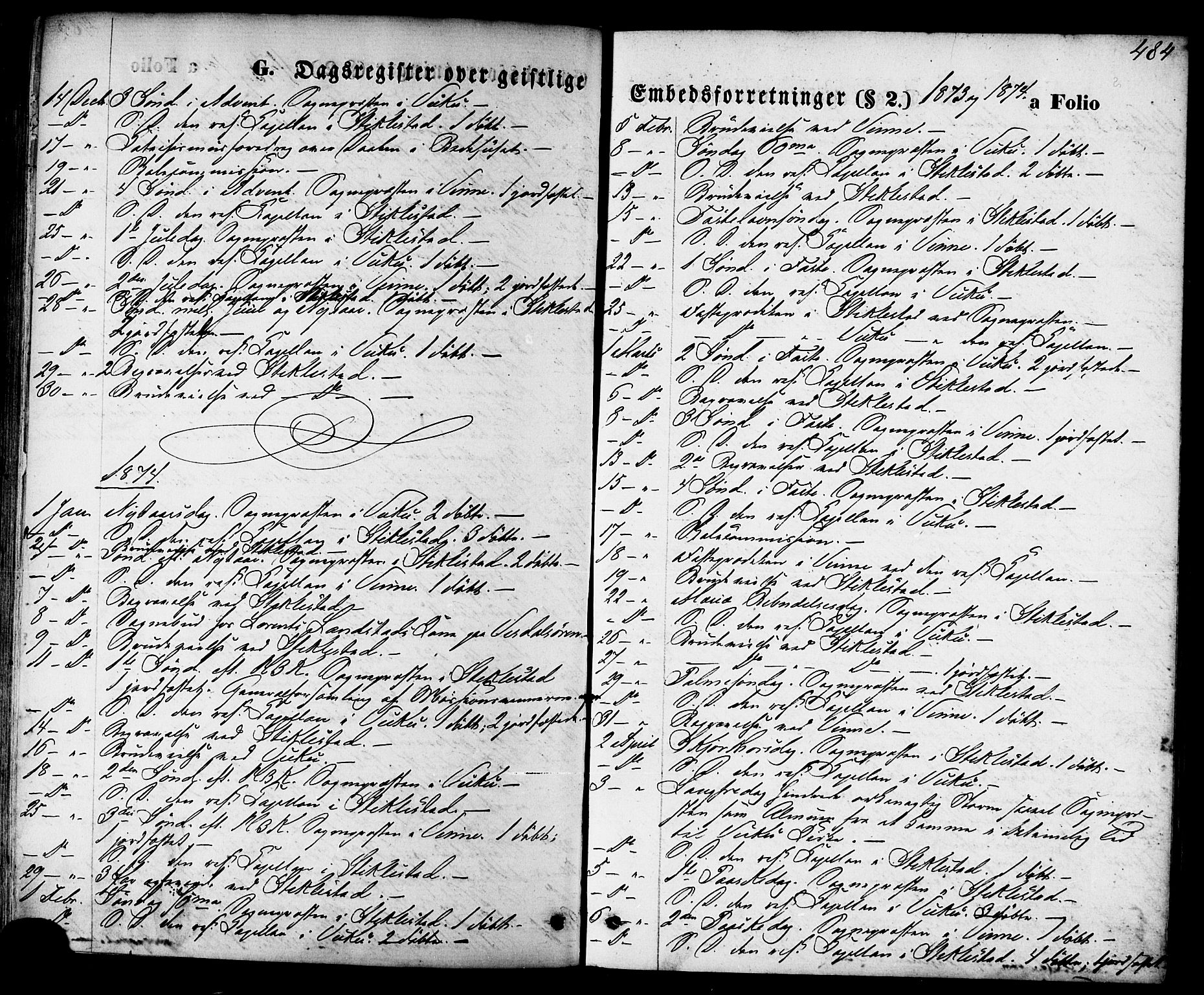 Ministerialprotokoller, klokkerbøker og fødselsregistre - Nord-Trøndelag, SAT/A-1458/723/L0242: Parish register (official) no. 723A11, 1870-1880, p. 484