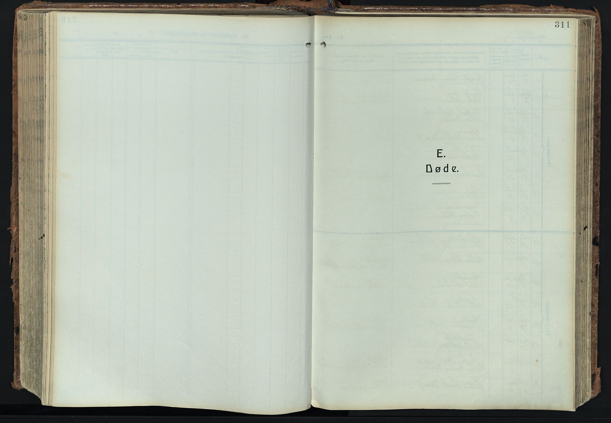 Bragernes kirkebøker, SAKO/A-6/F/Fb/L0010: Parish register (official) no. II 10, 1911-1922, p. 311