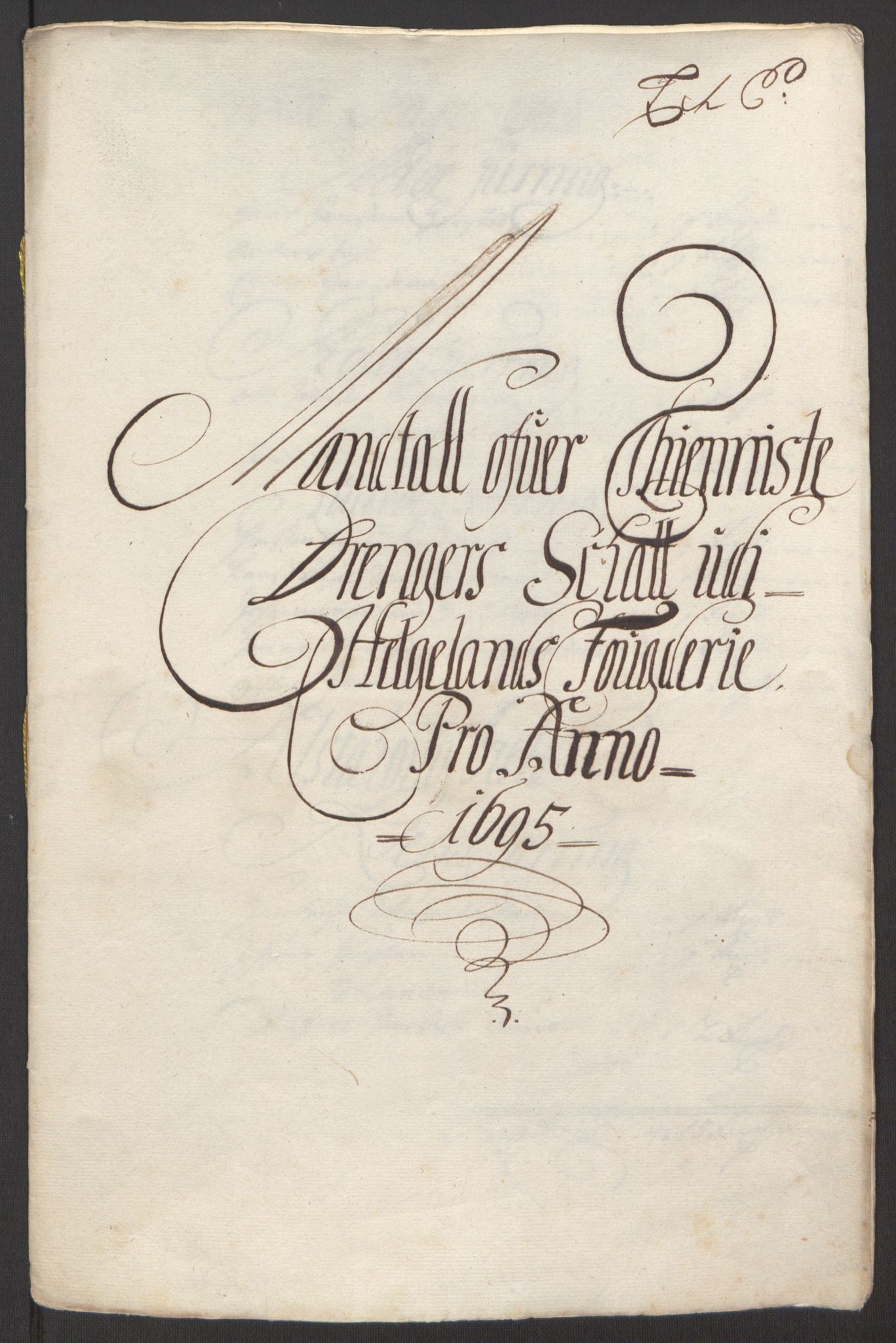 Rentekammeret inntil 1814, Reviderte regnskaper, Fogderegnskap, RA/EA-4092/R65/L4505: Fogderegnskap Helgeland, 1693-1696, p. 376