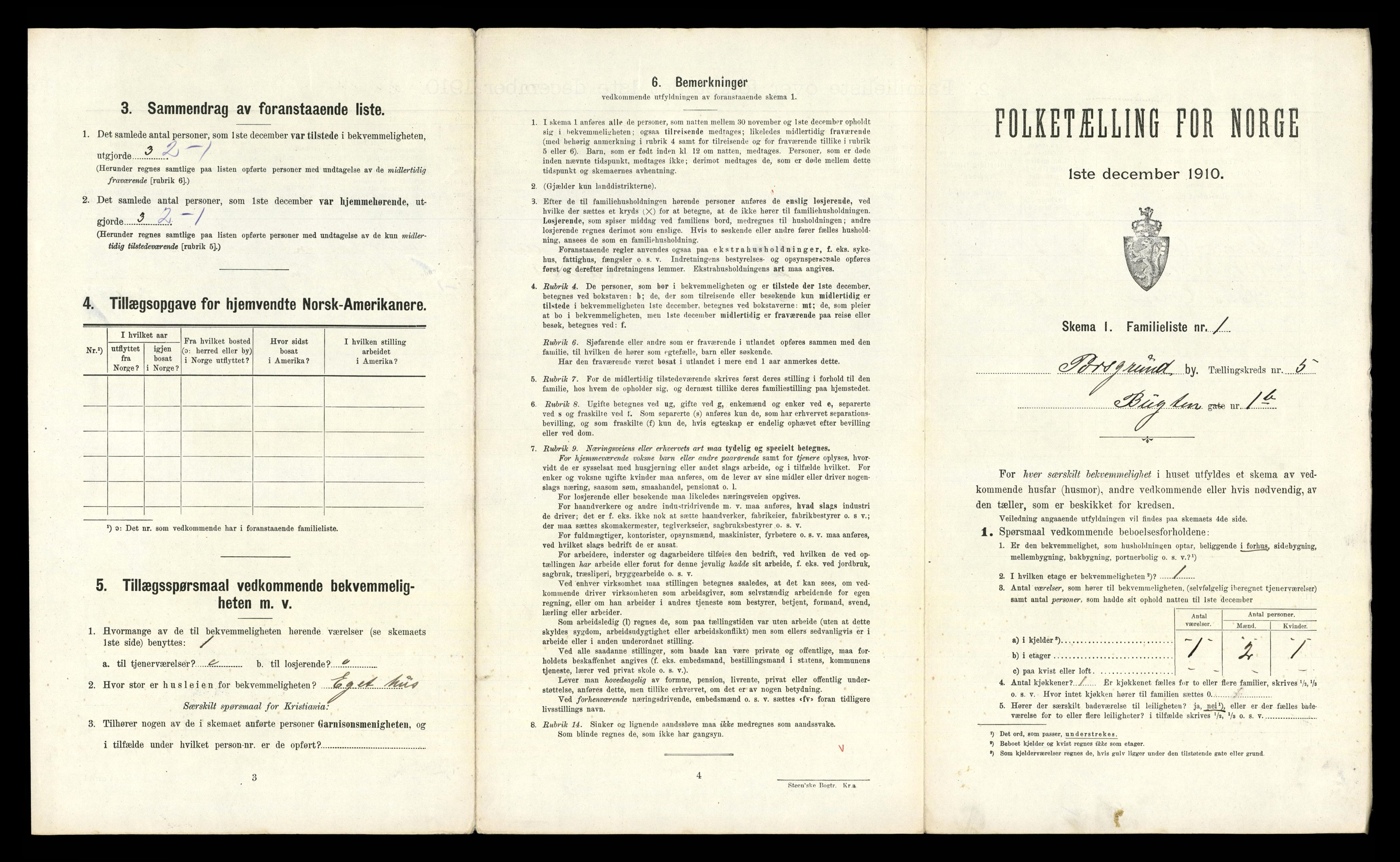 RA, 1910 census for Porsgrunn, 1910, p. 2964