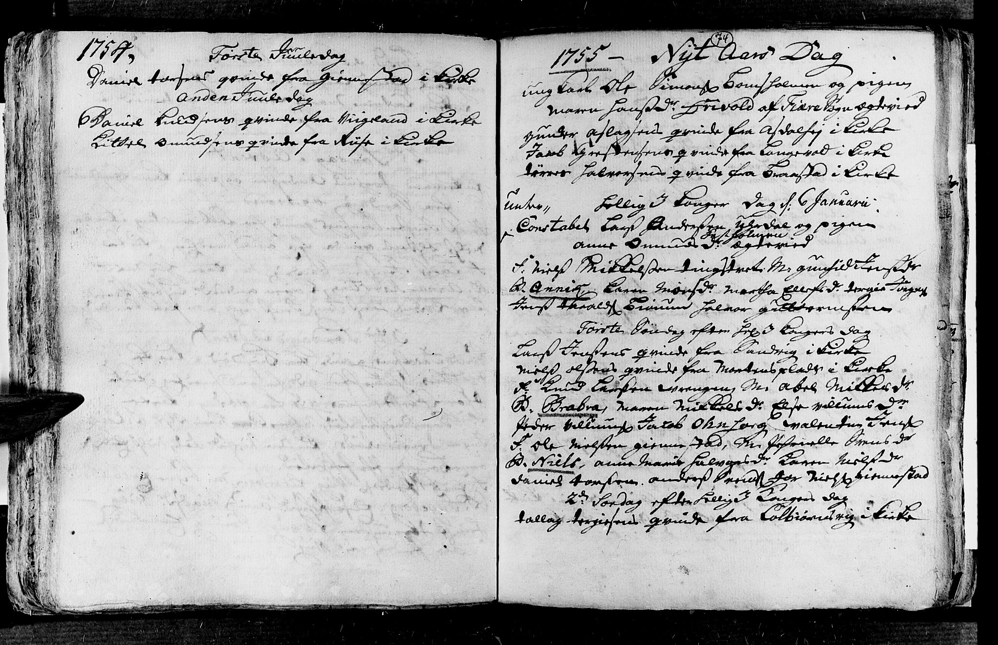 Øyestad sokneprestkontor, AV/SAK-1111-0049/F/Fa/L0005: Parish register (official) no. A 5, 1751-1757, p. 74