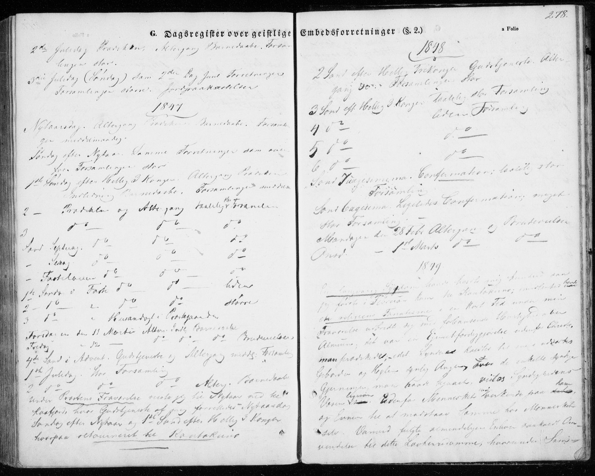 Kautokeino sokneprestembete, SATØ/S-1340/H/Ha/L0002.kirke: Parish register (official) no. 2, 1843-1861, p. 278