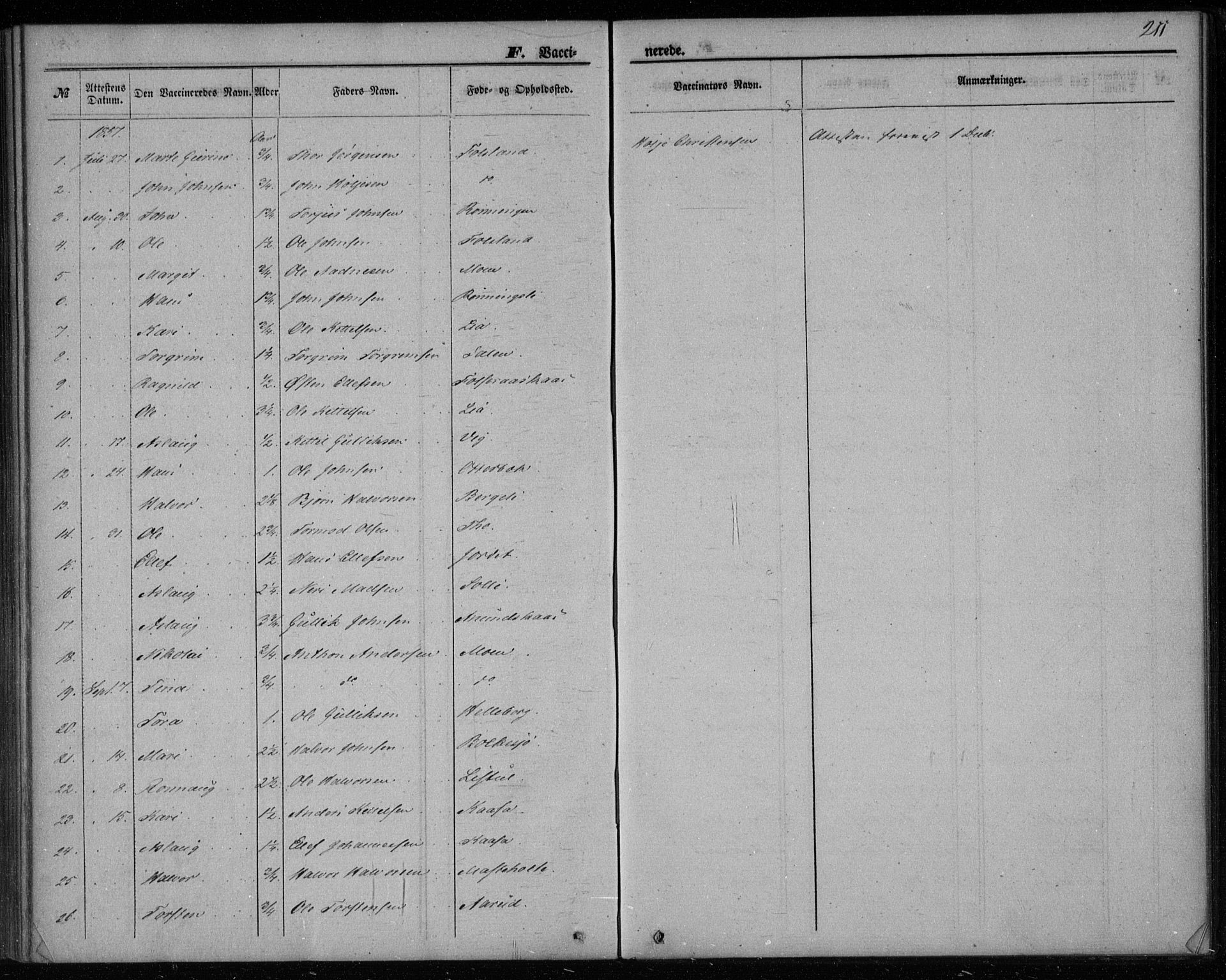 Gransherad kirkebøker, SAKO/A-267/F/Fa/L0002: Parish register (official) no. I 2, 1844-1859, p. 211