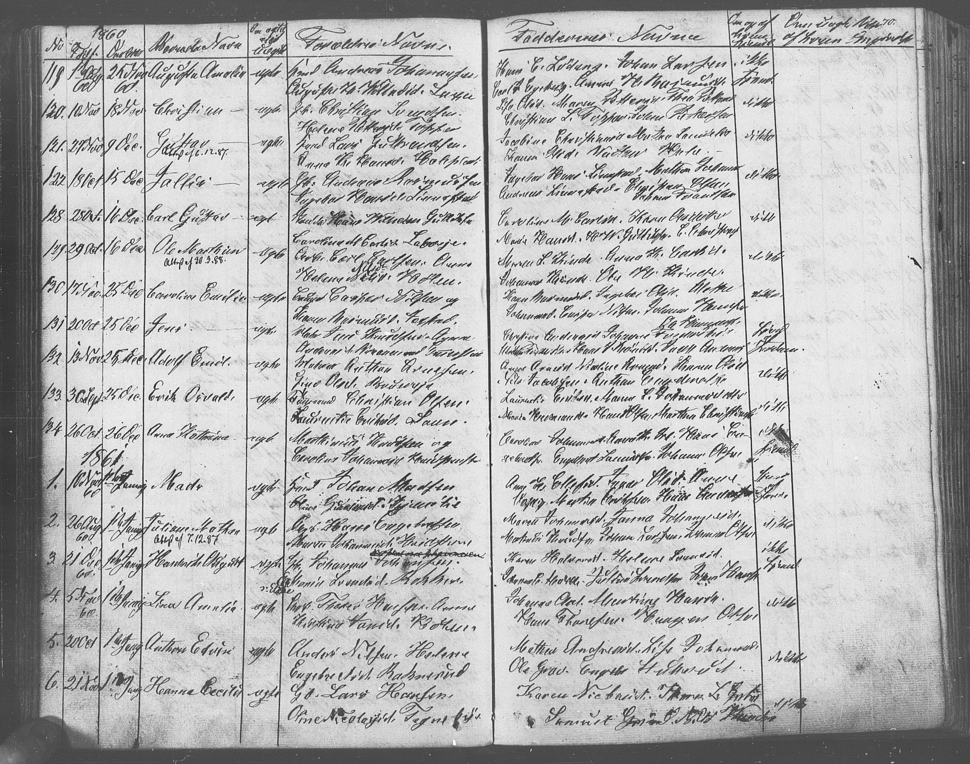 Vestby prestekontor Kirkebøker, AV/SAO-A-10893/F/Fa/L0007: Parish register (official) no. I 7, 1850-1862, p. 70