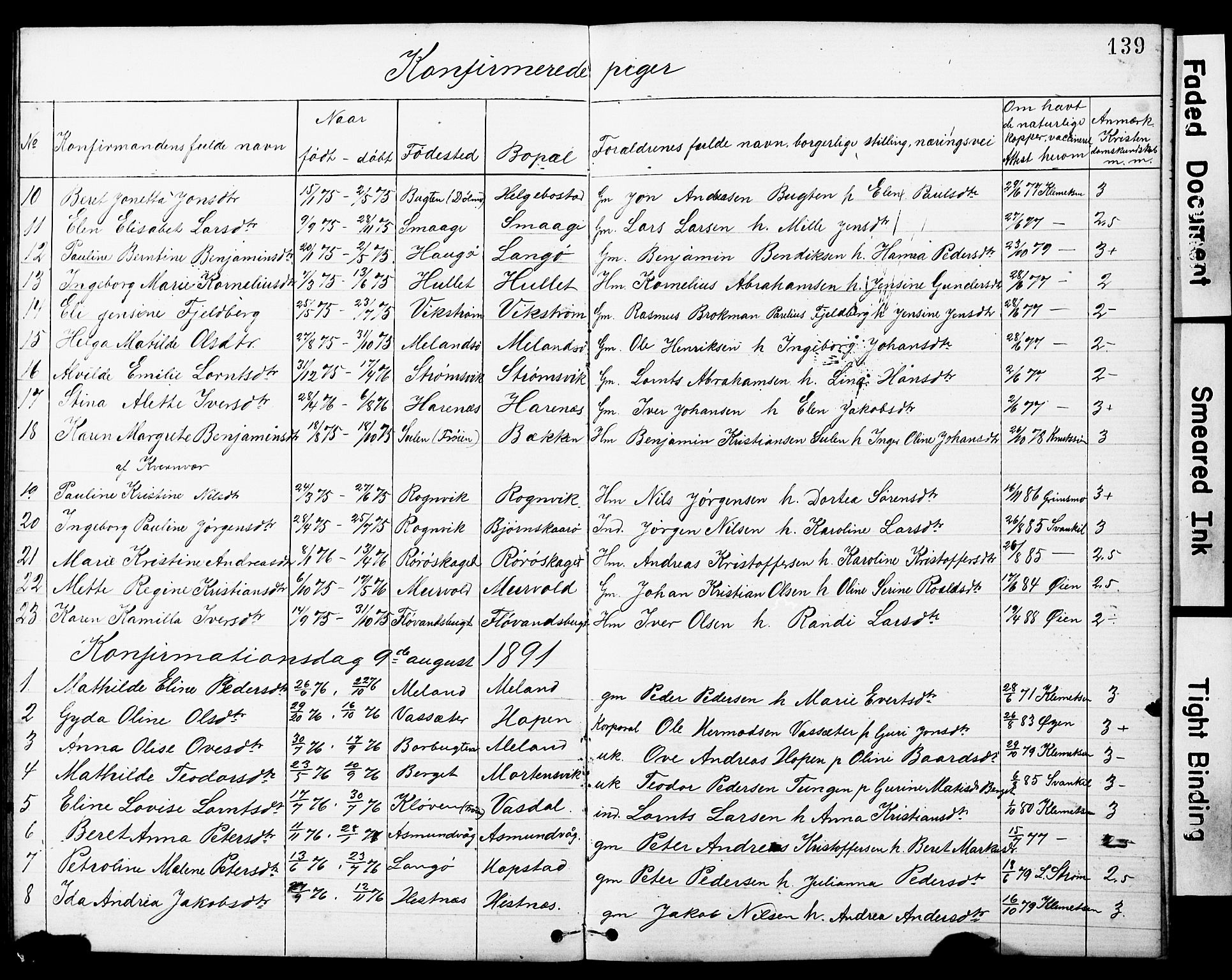 Ministerialprotokoller, klokkerbøker og fødselsregistre - Sør-Trøndelag, SAT/A-1456/634/L0541: Parish register (copy) no. 634C03, 1874-1891, p. 139